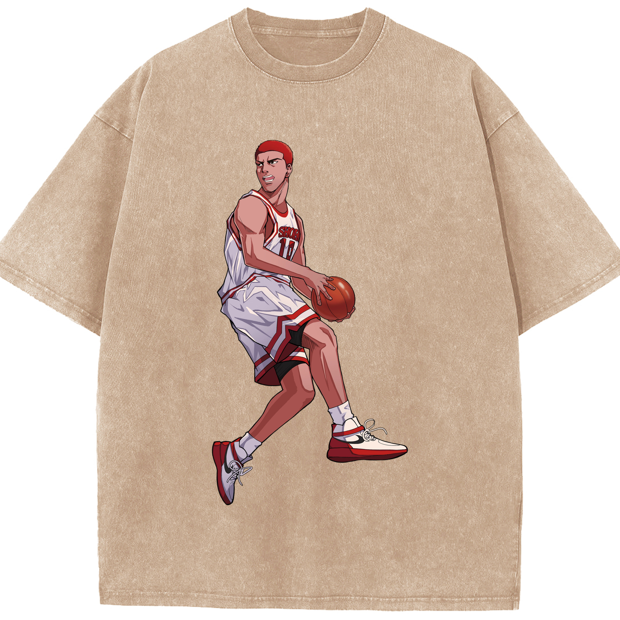 （画像用） SLAM DUNK／スラムダンク 綿100% ヴィンテージ風 半袖Tシャツ（フロントプリント）