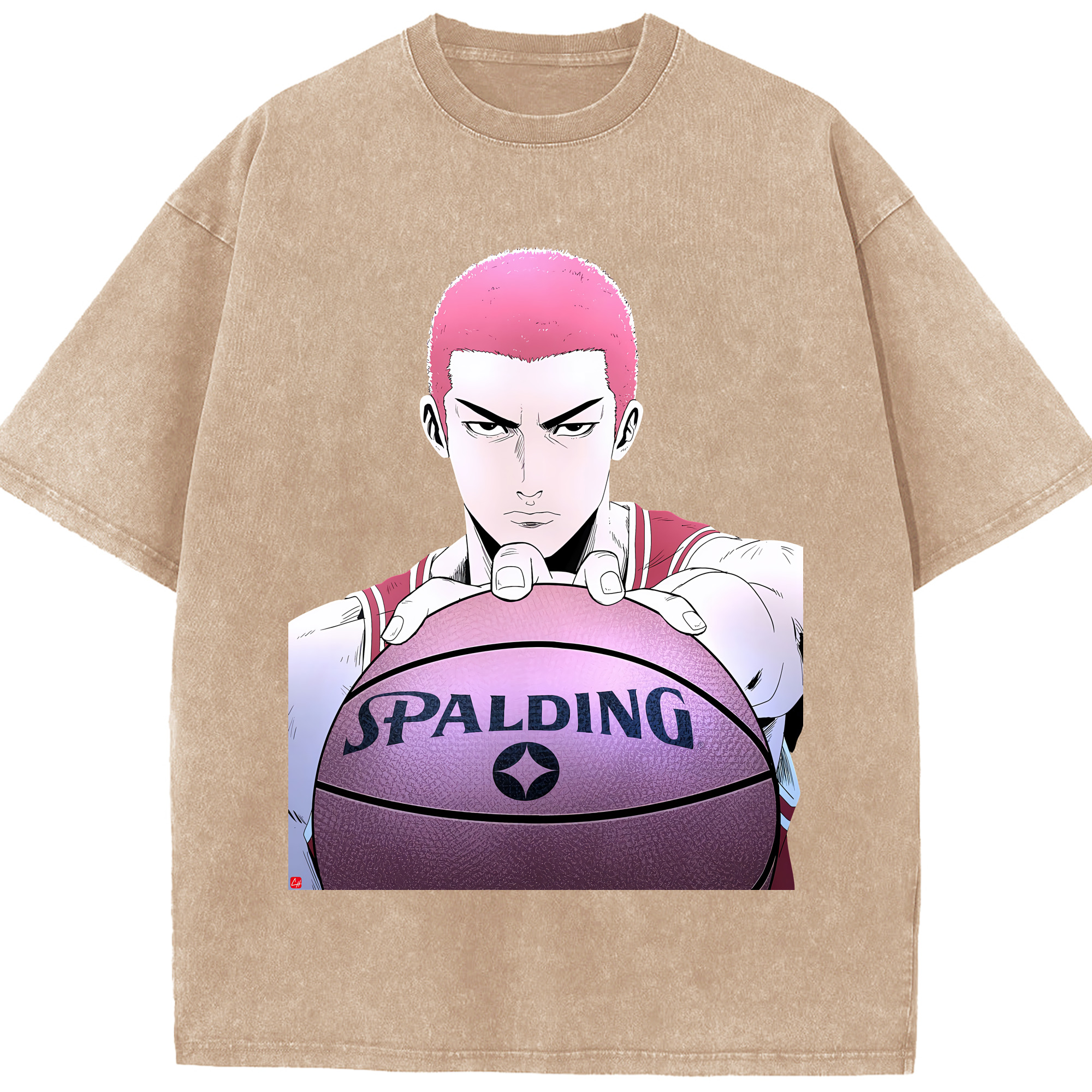 （画像用） SLAM DUNK／スラムダンク 綿100% ヴィンテージ風 半袖Tシャツ（フロントプリント）