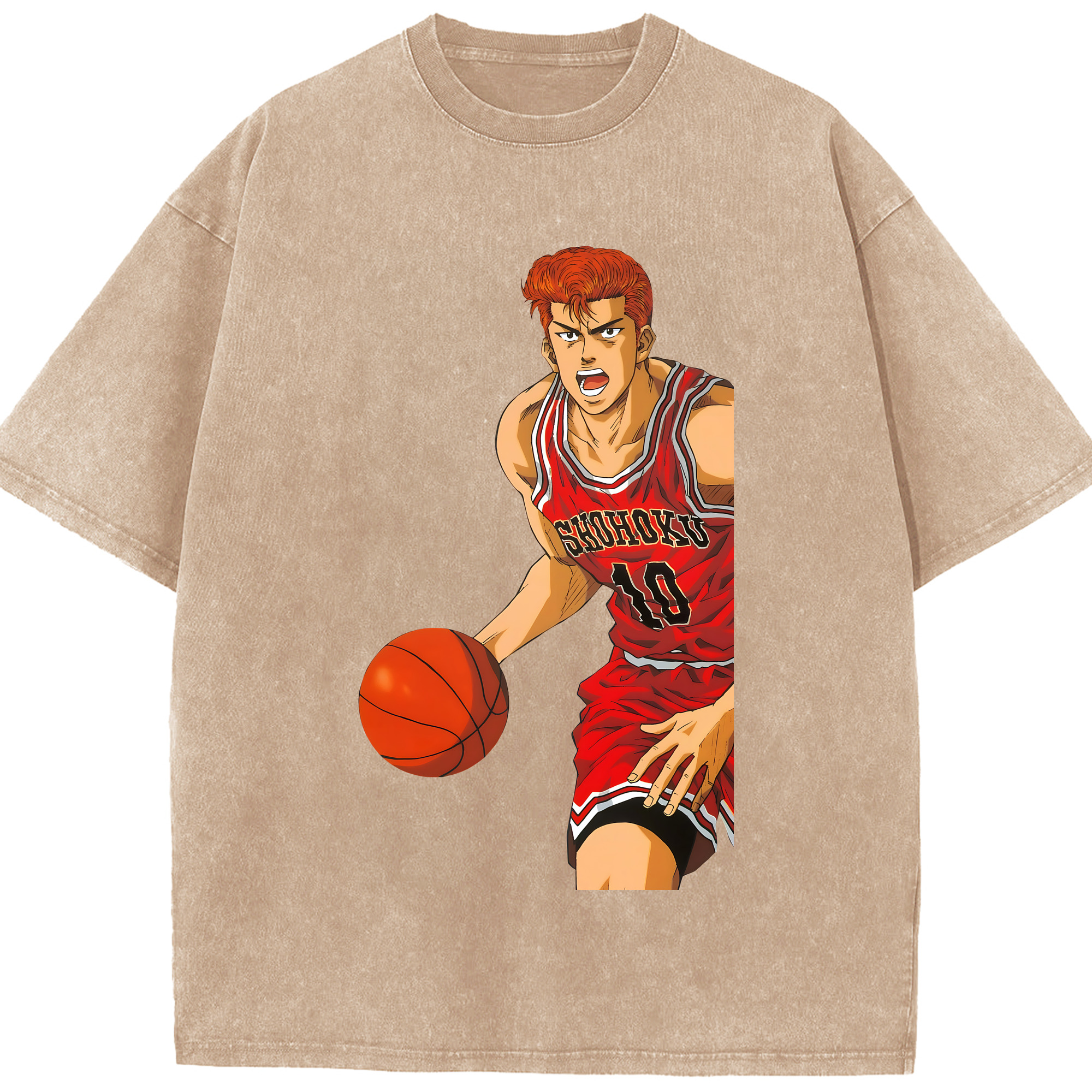 （画像用） SLAM DUNK／スラムダンク 綿100% ヴィンテージ風 半袖Tシャツ（フロントプリント）