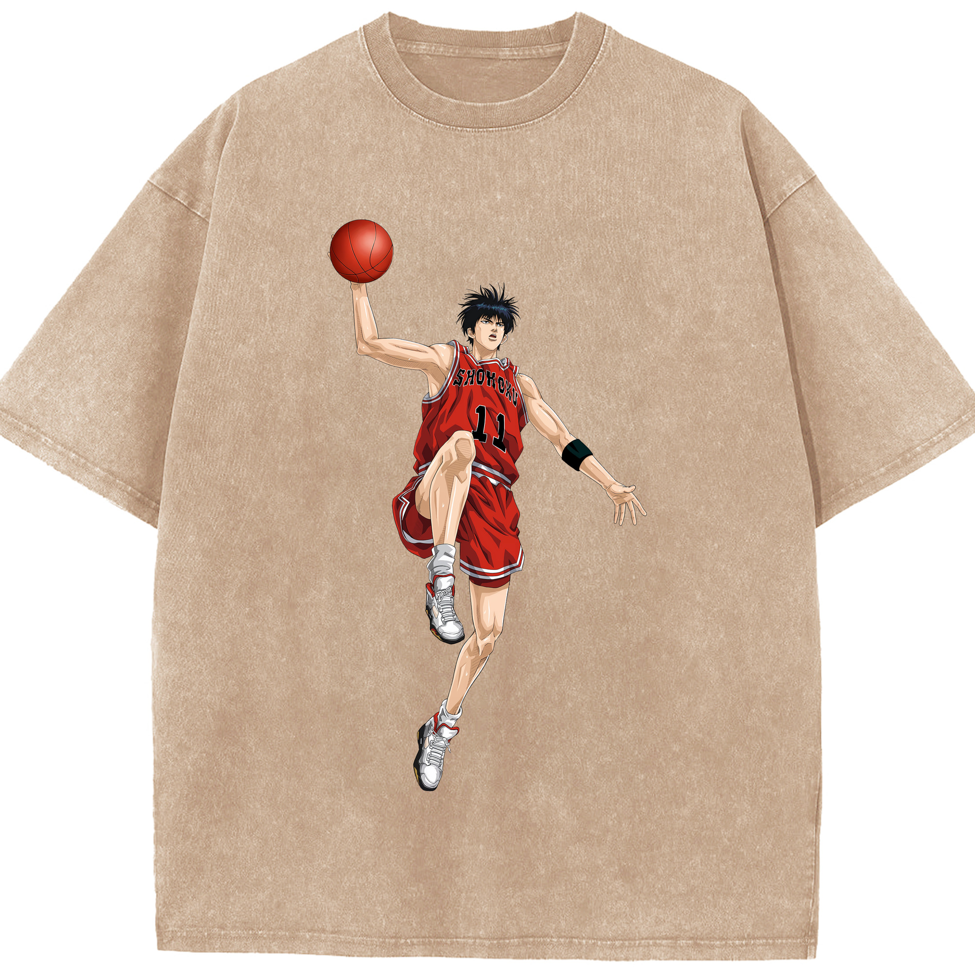 （画像用） SLAM DUNK／スラムダンク 綿100% ヴィンテージ風 半袖Tシャツ（フロントプリント）