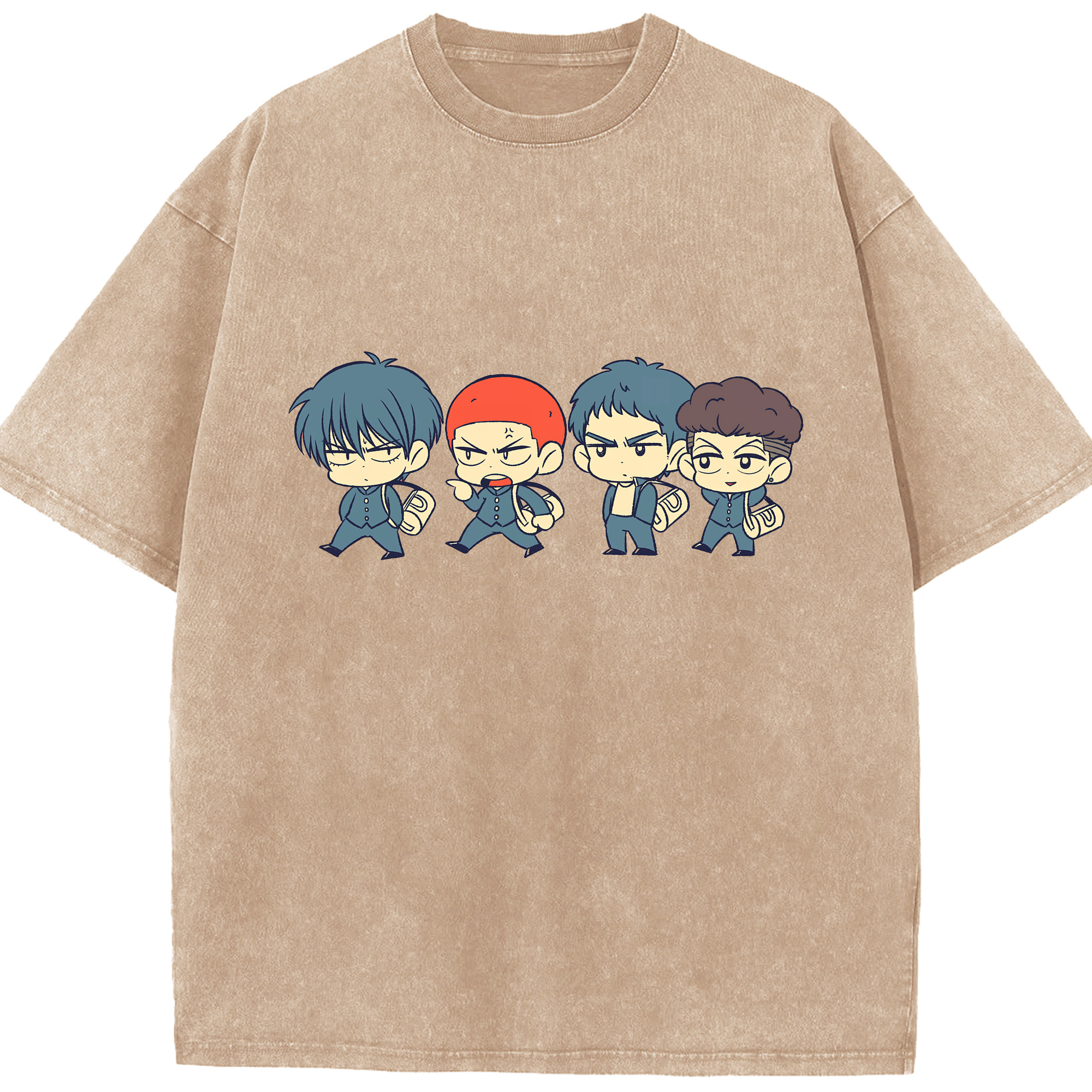 （画像用） SLAM DUNK／スラムダンク 綿100% ヴィンテージ風 半袖Tシャツ（フロントプリント）