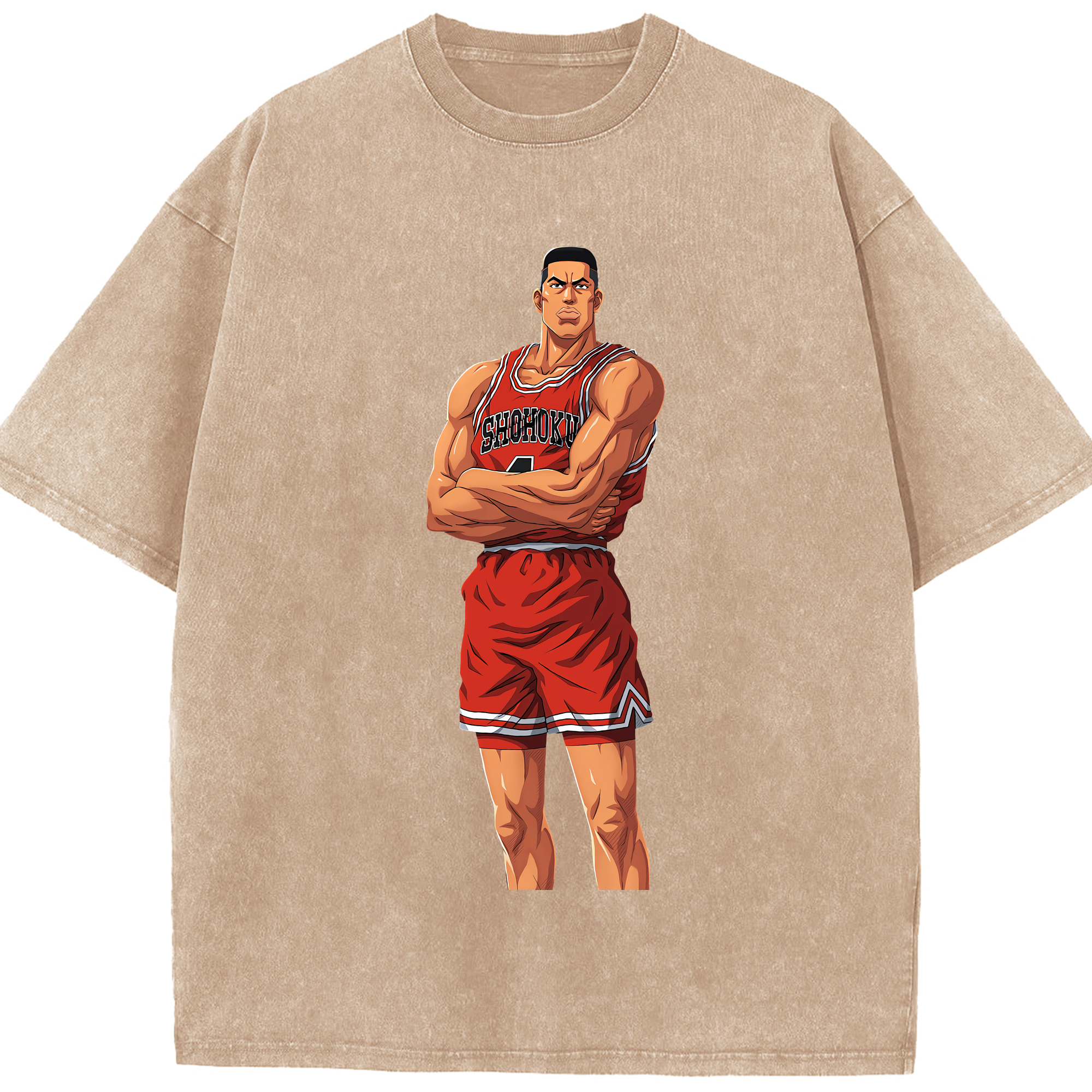 （画像用） SLAM DUNK／スラムダンク 綿100% ヴィンテージ風 半袖Tシャツ（フロントプリント）