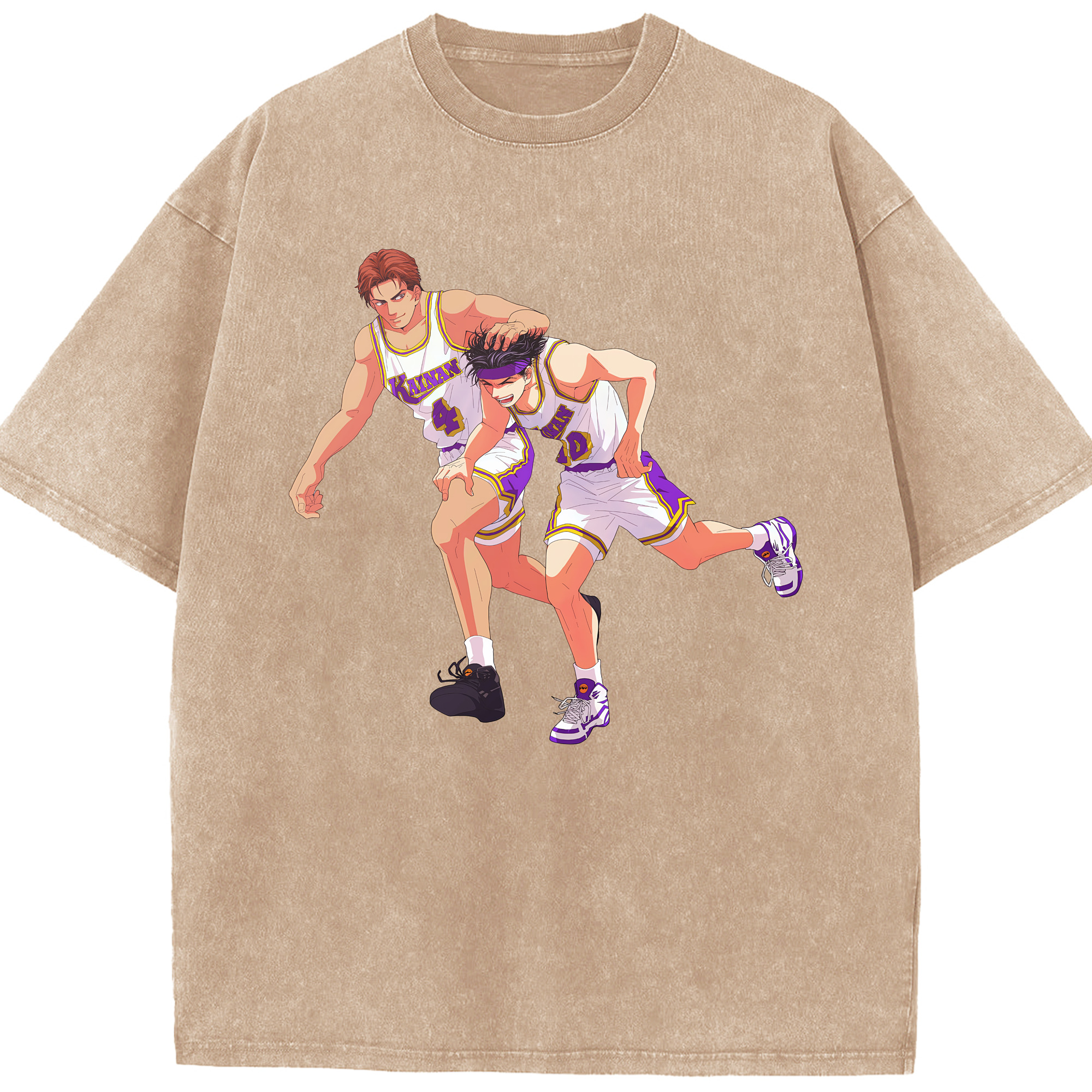 （画像用） SLAM DUNK／スラムダンク 綿100% ヴィンテージ風 半袖Tシャツ（フロントプリント）
