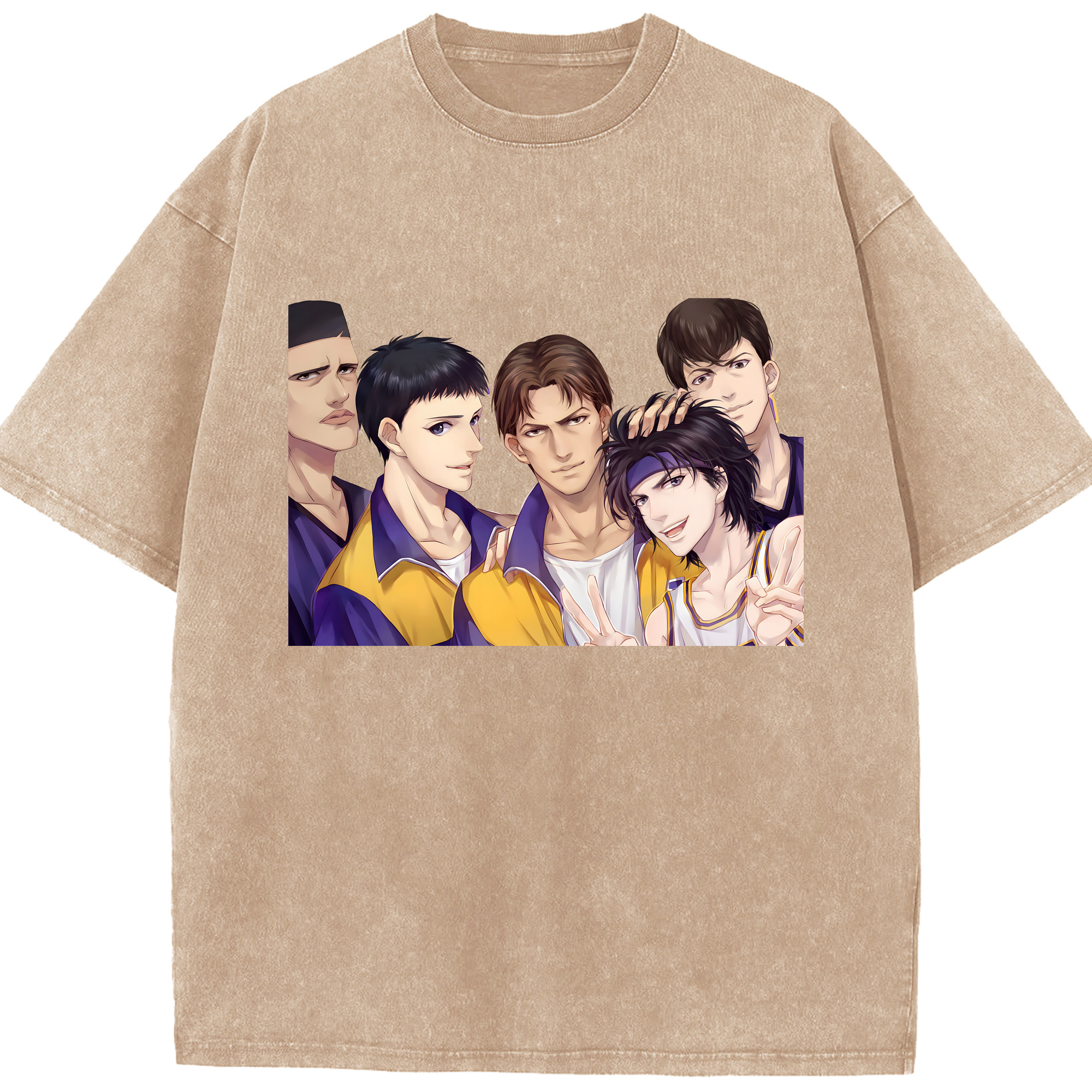 （画像用） SLAM DUNK／スラムダンク 綿100% ヴィンテージ風 半袖Tシャツ（フロントプリント）