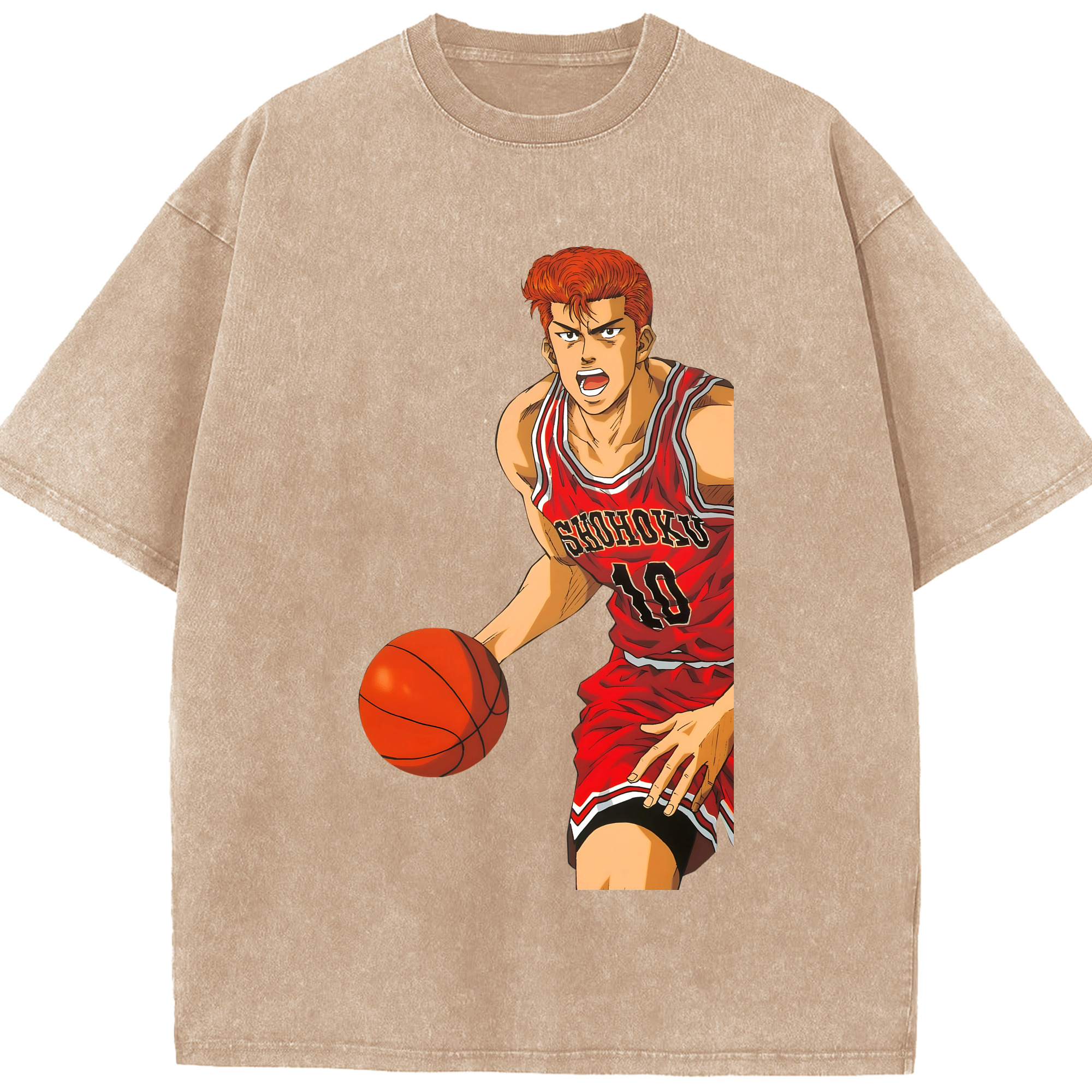 （画像用） SLAM DUNK／スラムダンク 綿100% ヴィンテージ風 半袖Tシャツ（フロントプリント）