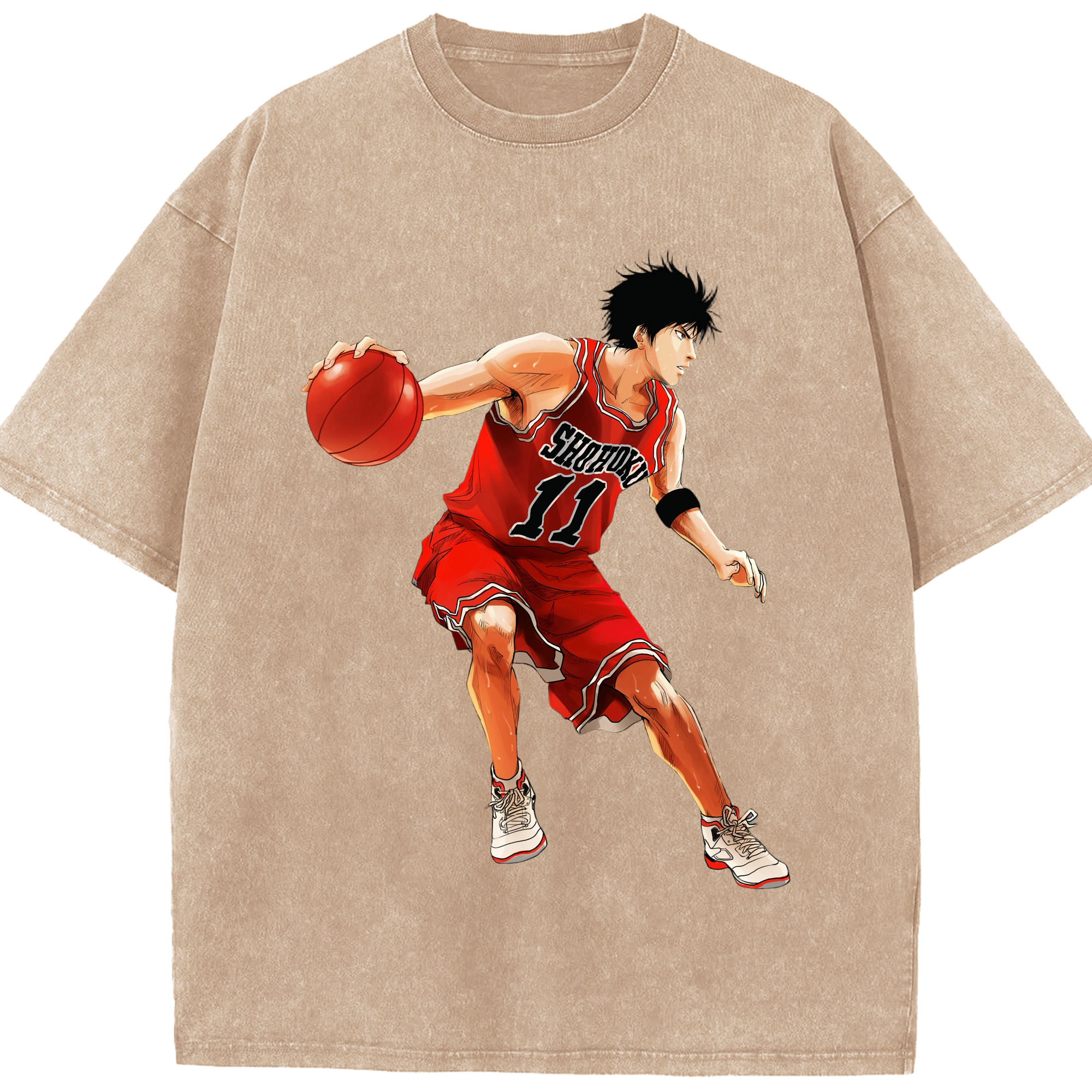 （画像用） SLAM DUNK／スラムダンク 綿100% ヴィンテージ風 半袖Tシャツ（フロントプリント）