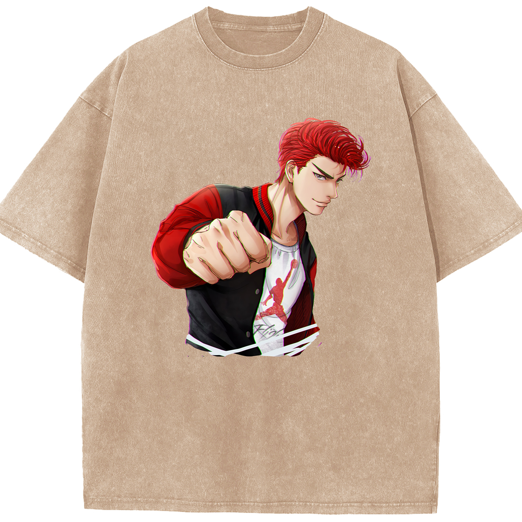 （画像用） SLAM DUNK／スラムダンク 綿100% ヴィンテージ風 半袖Tシャツ（フロントプリント）