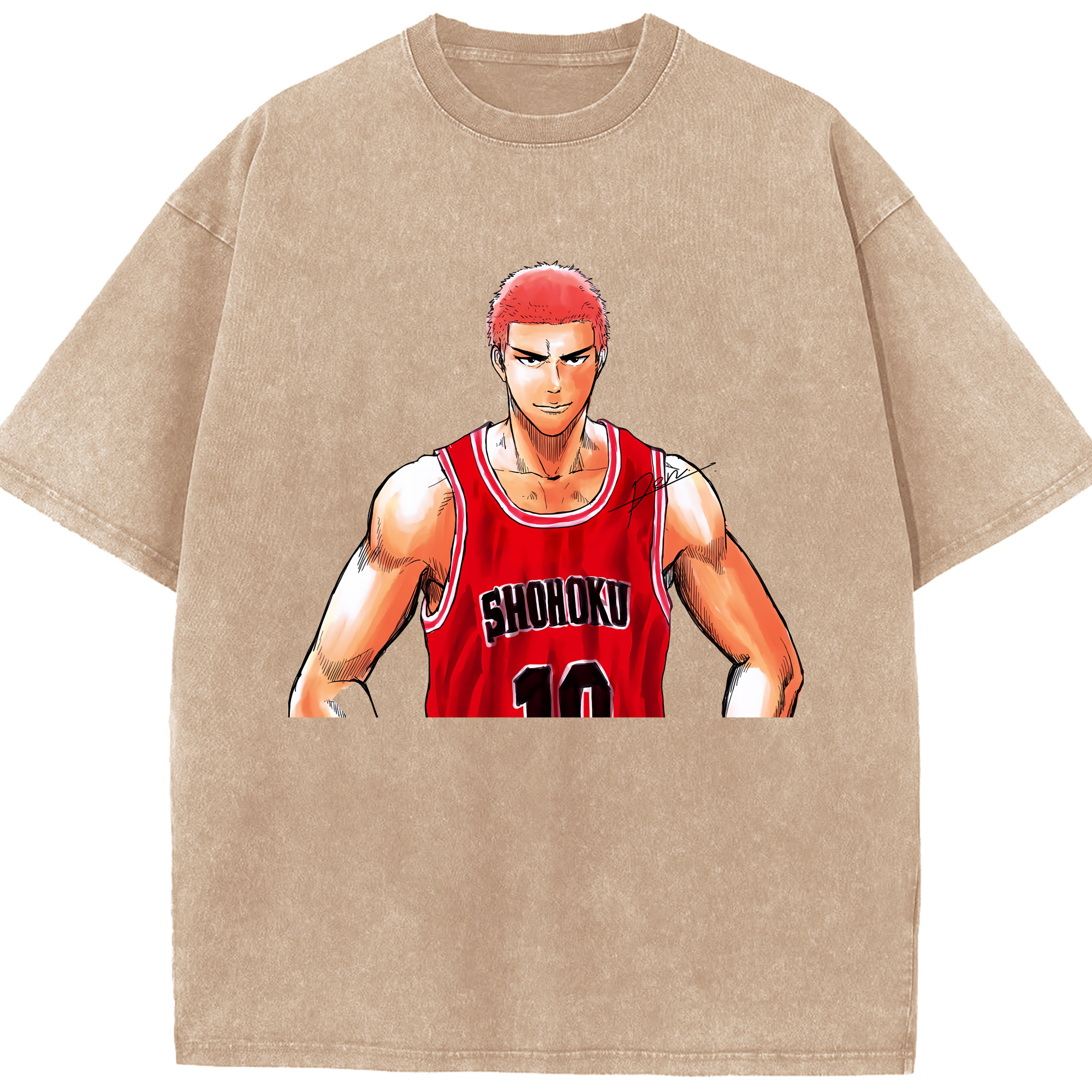 （画像用） SLAM DUNK／スラムダンク 綿100% ヴィンテージ風 半袖Tシャツ（フロントプリント）