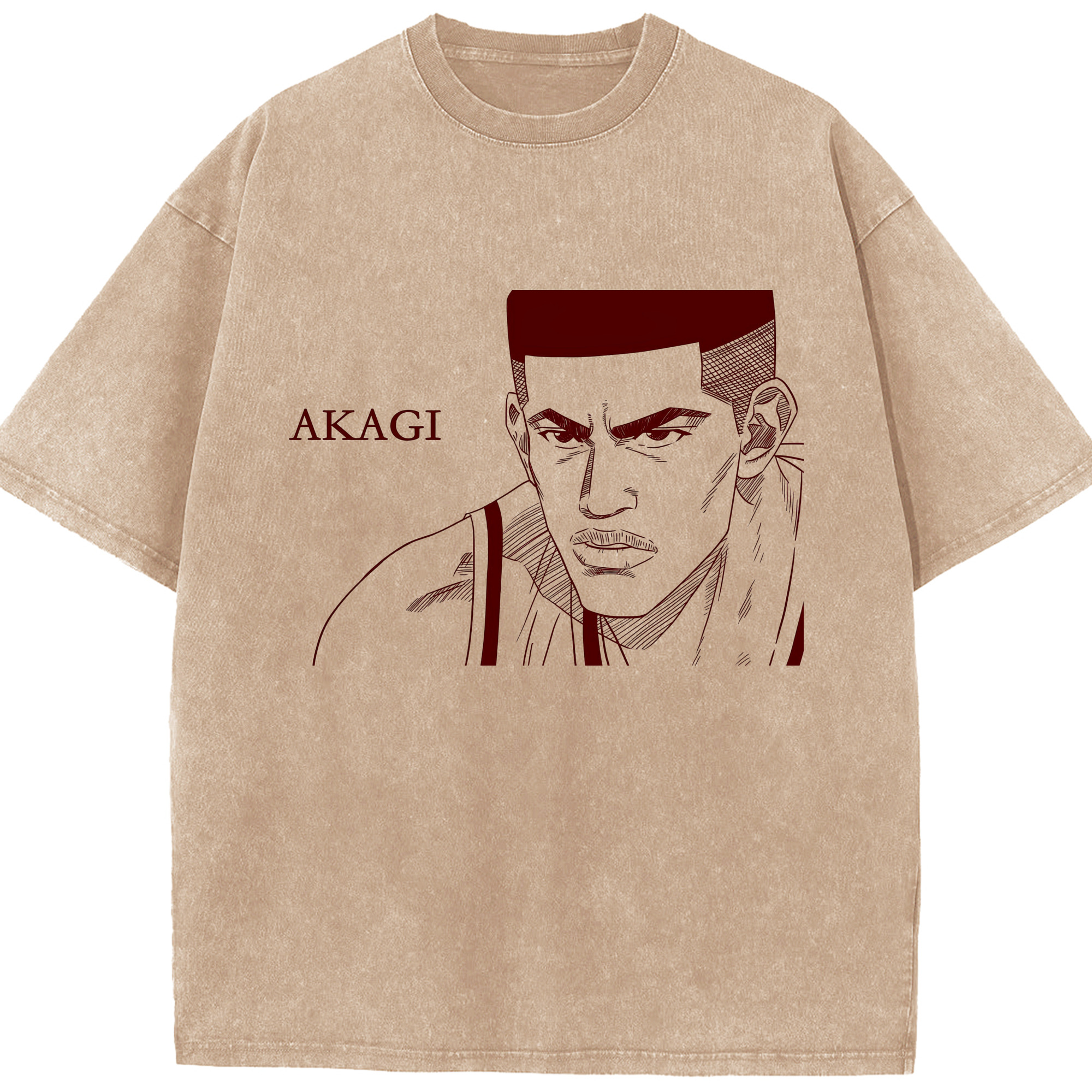 （画像用） SLAM DUNK／スラムダンク 綿100% ヴィンテージ風 半袖Tシャツ（フロントプリント）