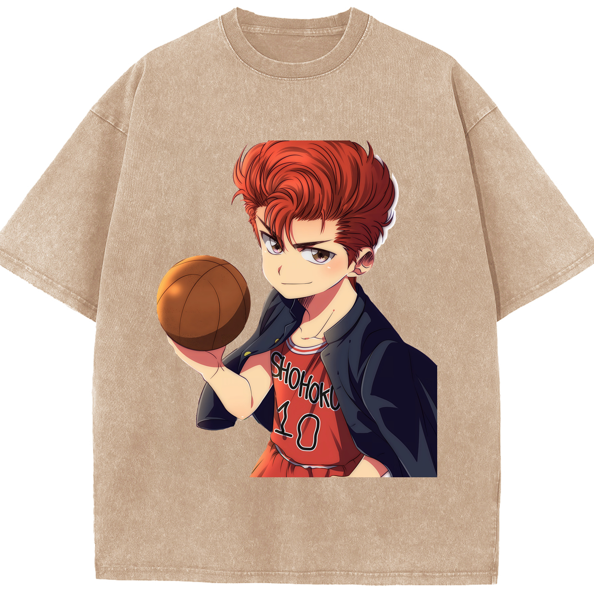 （画像用） SLAM DUNK／スラムダンク 綿100% ヴィンテージ風 半袖Tシャツ（フロントプリント）