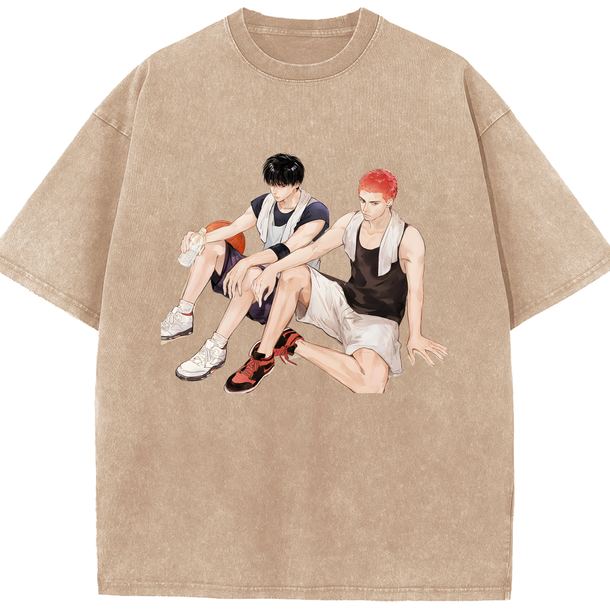 （画像用） SLAM DUNK／スラムダンク 綿100% ヴィンテージ風 半袖Tシャツ（フロントプリント）