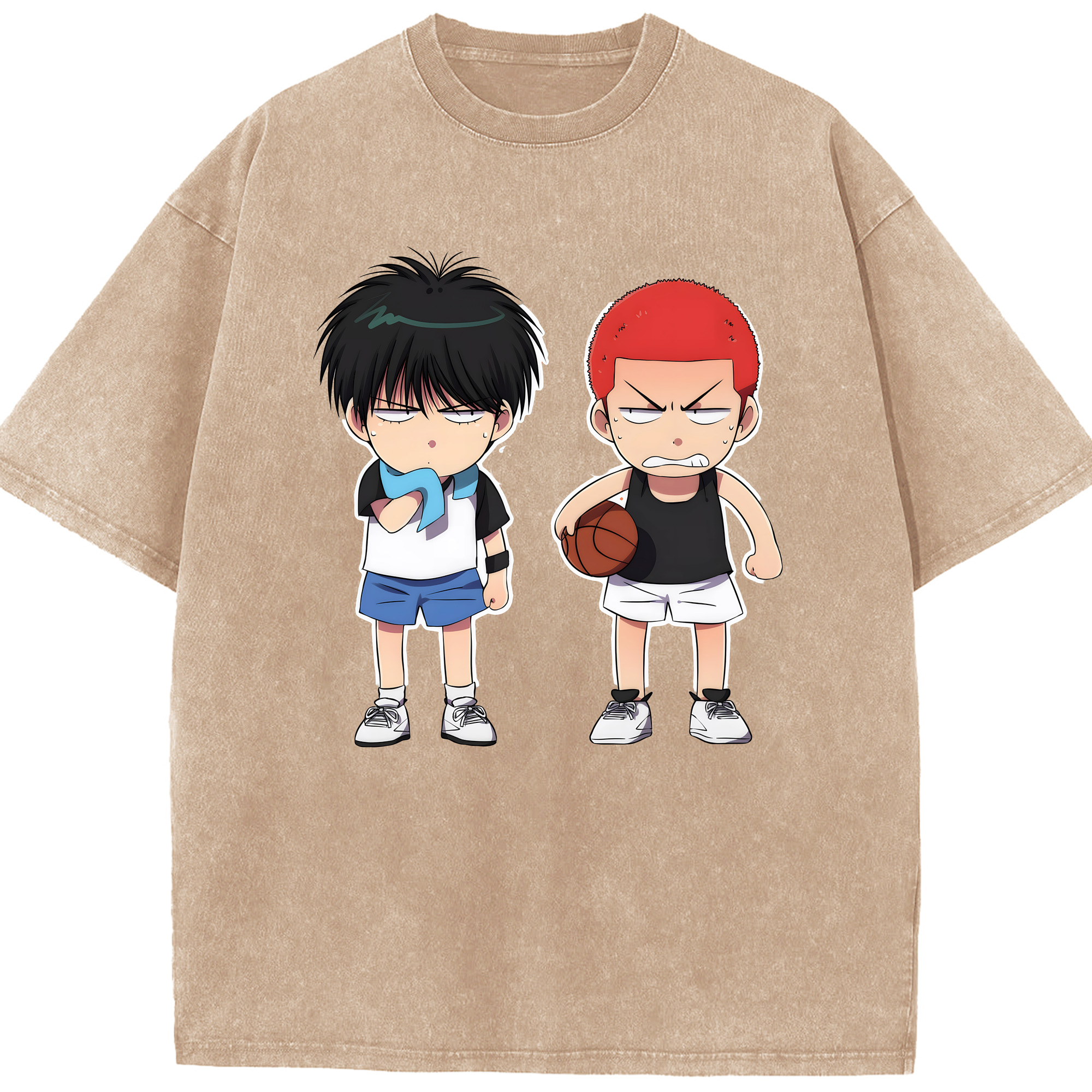 （画像用） SLAM DUNK／スラムダンク 綿100% ヴィンテージ風 半袖Tシャツ（フロントプリント）
