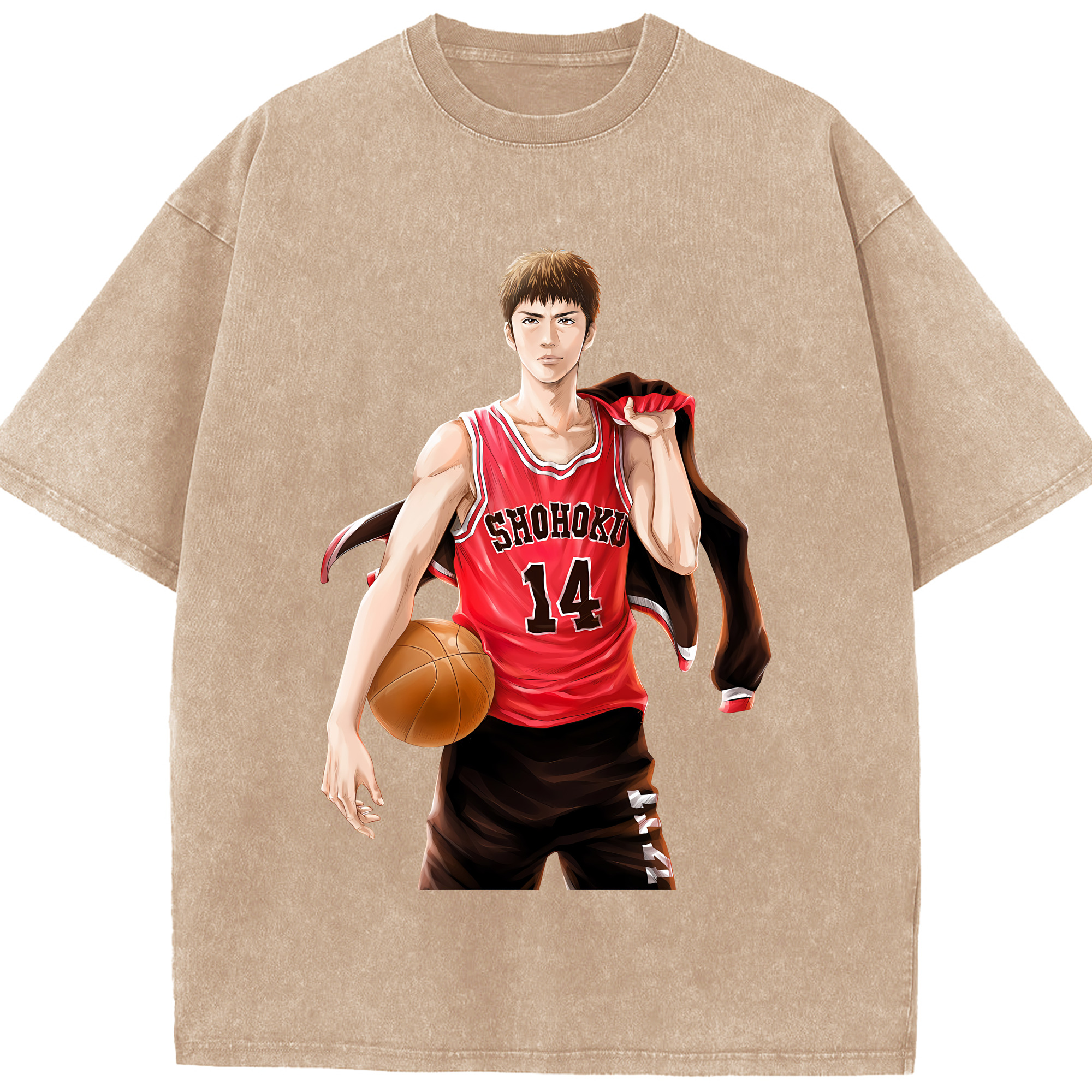 （画像用） SLAM DUNK／スラムダンク 綿100% ヴィンテージ風 半袖Tシャツ（フロントプリント）