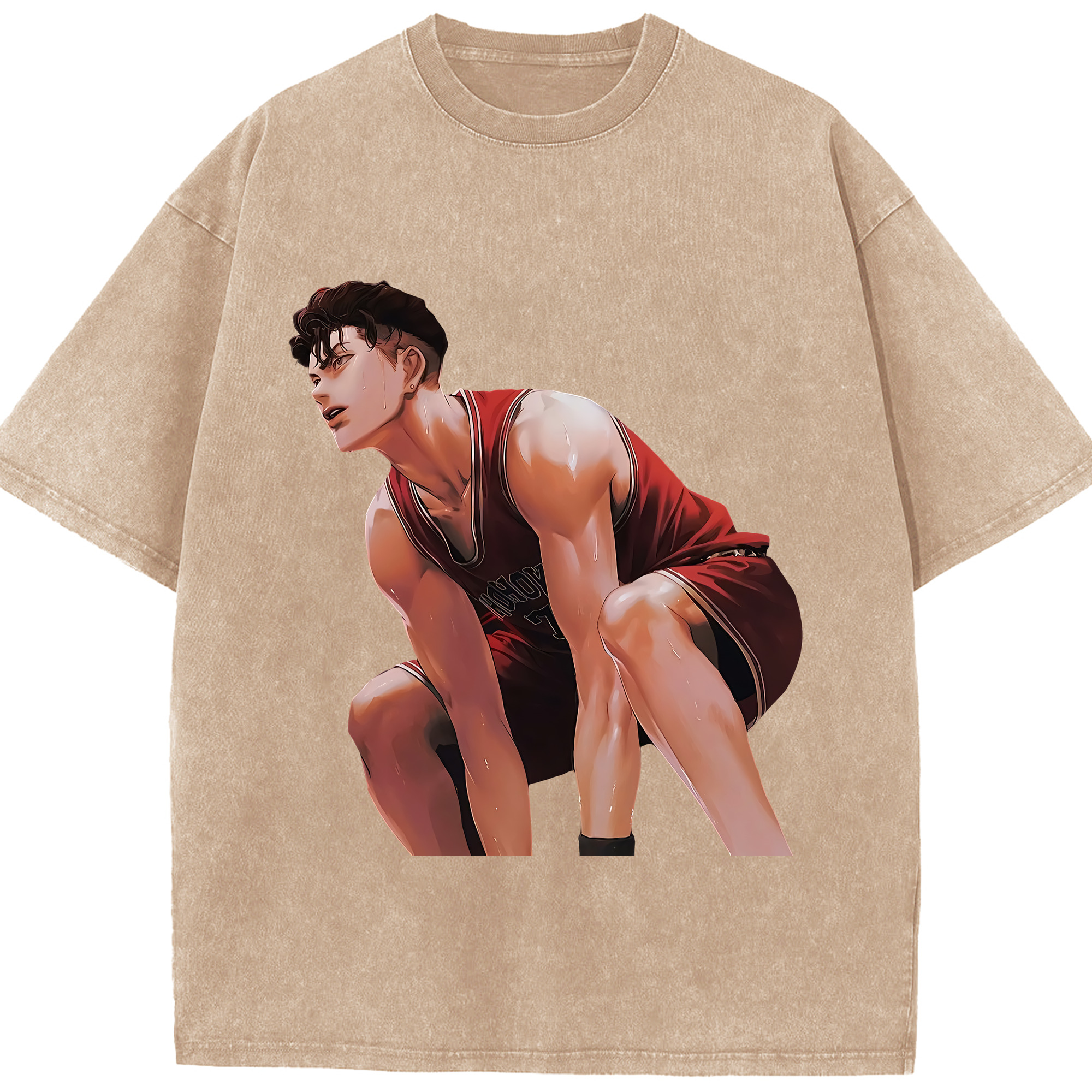 （画像用） SLAM DUNK／スラムダンク 綿100% ヴィンテージ風 半袖Tシャツ（フロントプリント）