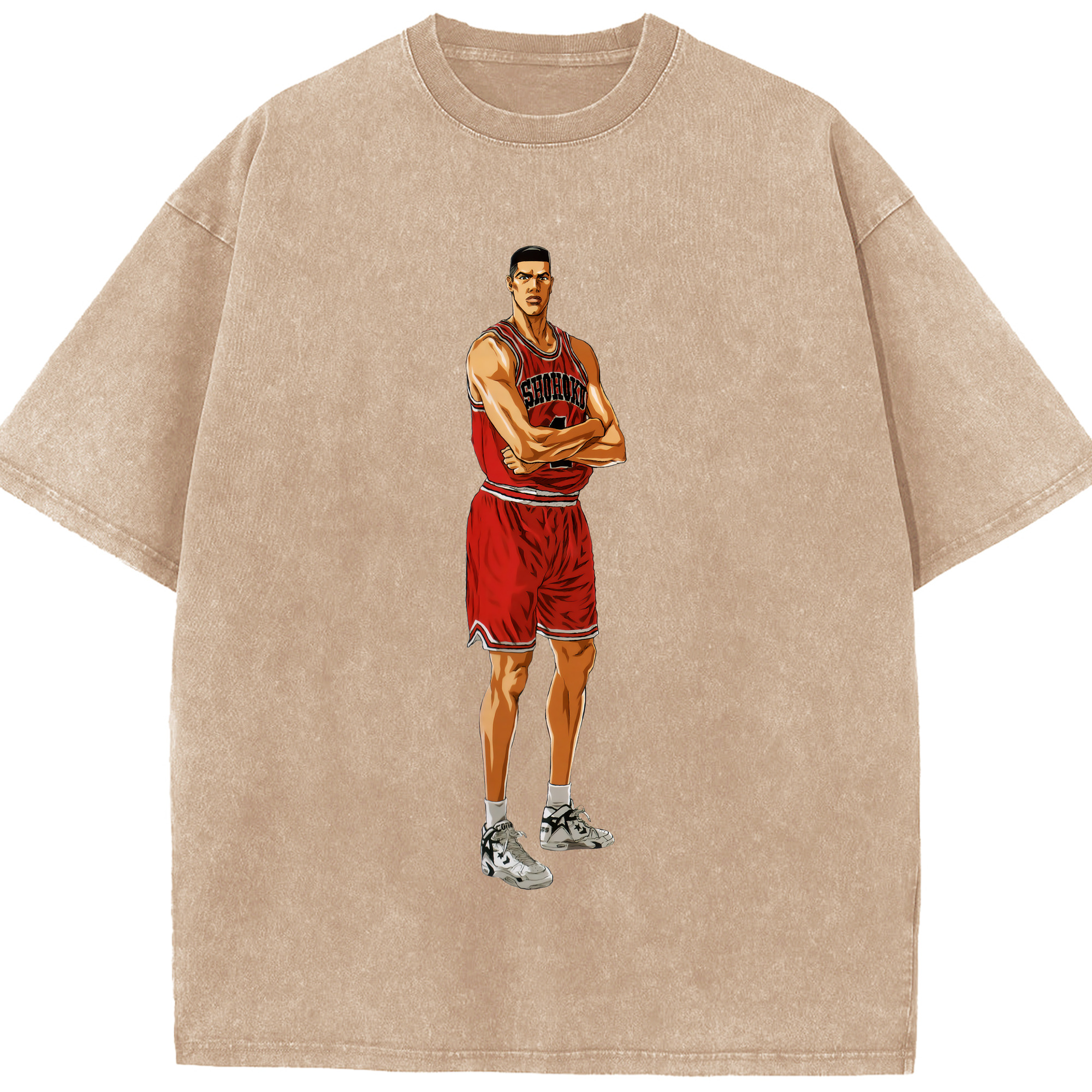 （画像用） SLAM DUNK／スラムダンク 綿100% ヴィンテージ風 半袖Tシャツ（フロントプリント）