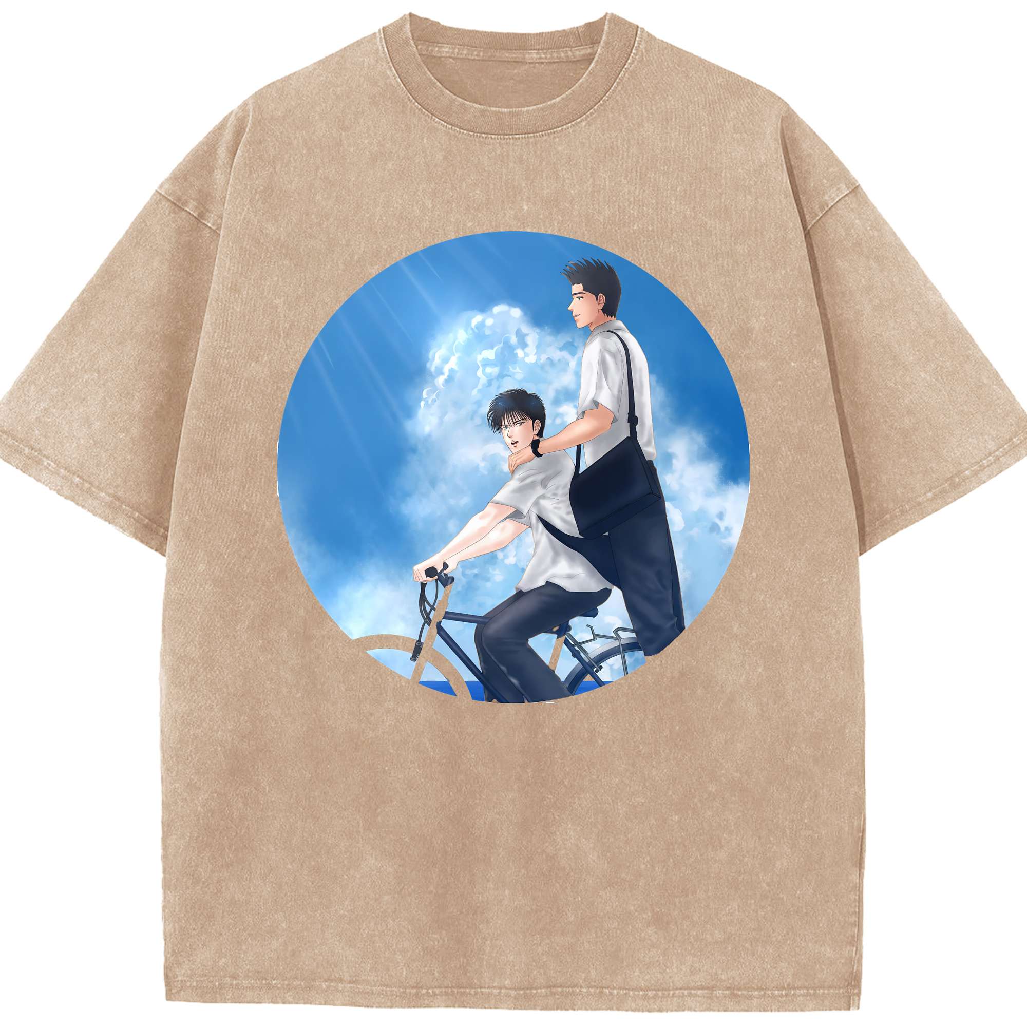（画像用） SLAM DUNK／スラムダンク 綿100% ヴィンテージ風 半袖Tシャツ（フロントプリント）