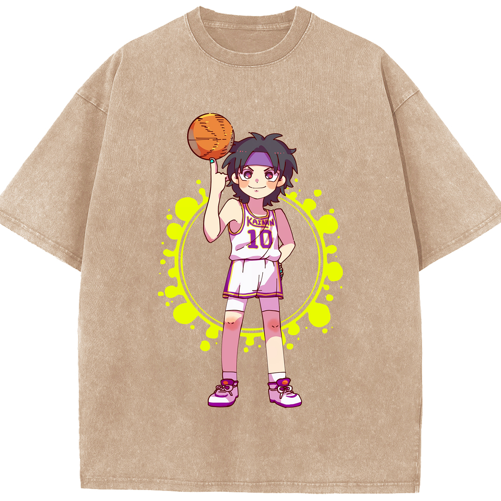 （画像用） SLAM DUNK／スラムダンク 綿100% ヴィンテージ風 半袖Tシャツ（フロントプリント）