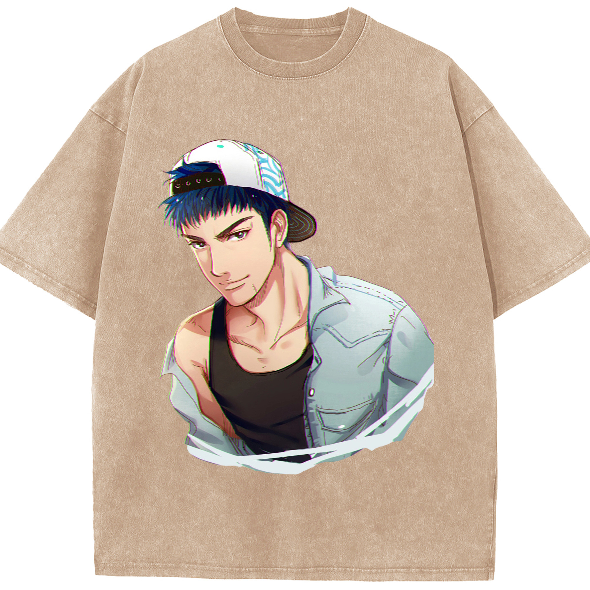 （画像用） SLAM DUNK／スラムダンク 綿100% ヴィンテージ風 半袖Tシャツ（フロントプリント）