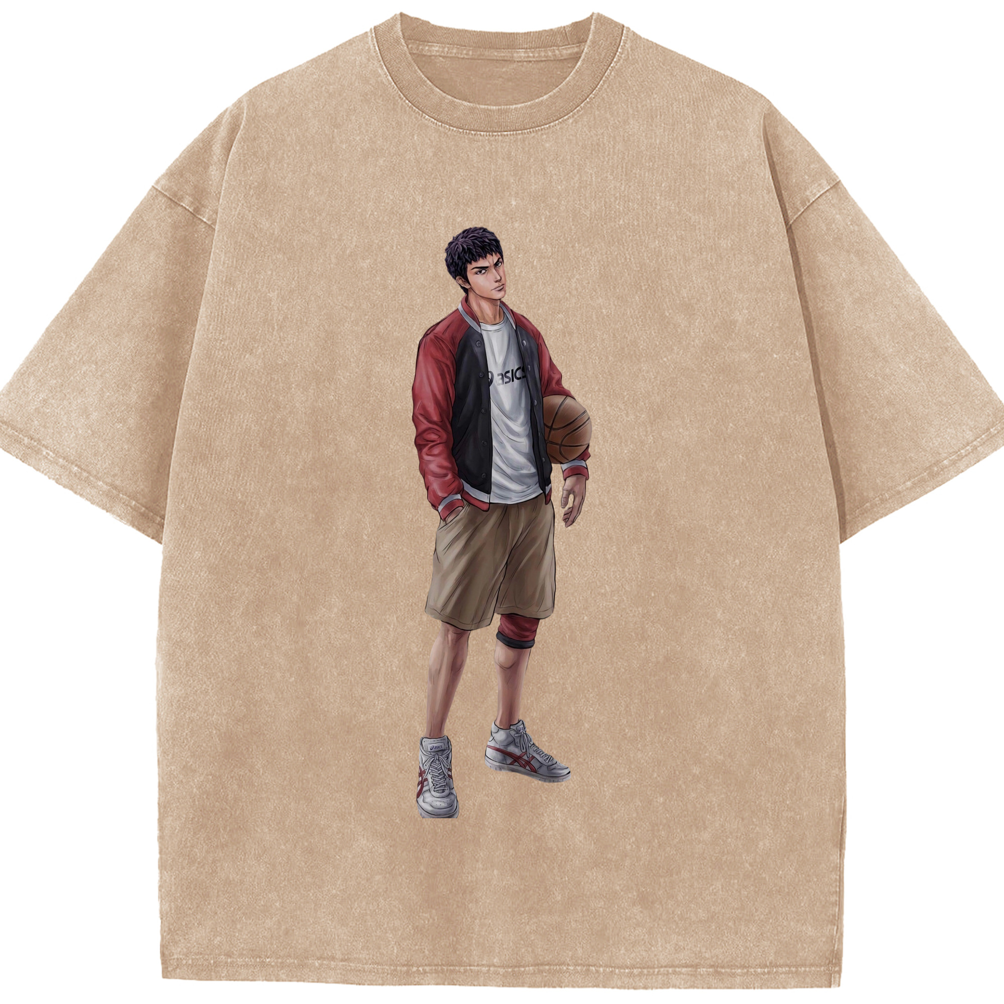 （画像用） SLAM DUNK／スラムダンク 綿100% ヴィンテージ風 半袖Tシャツ（フロントプリント）