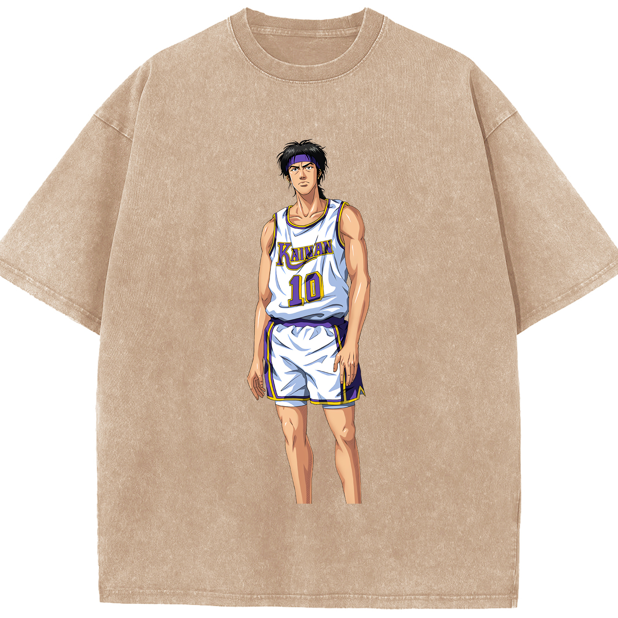 （画像用） SLAM DUNK／スラムダンク 綿100% ヴィンテージ風 半袖Tシャツ（フロントプリント）