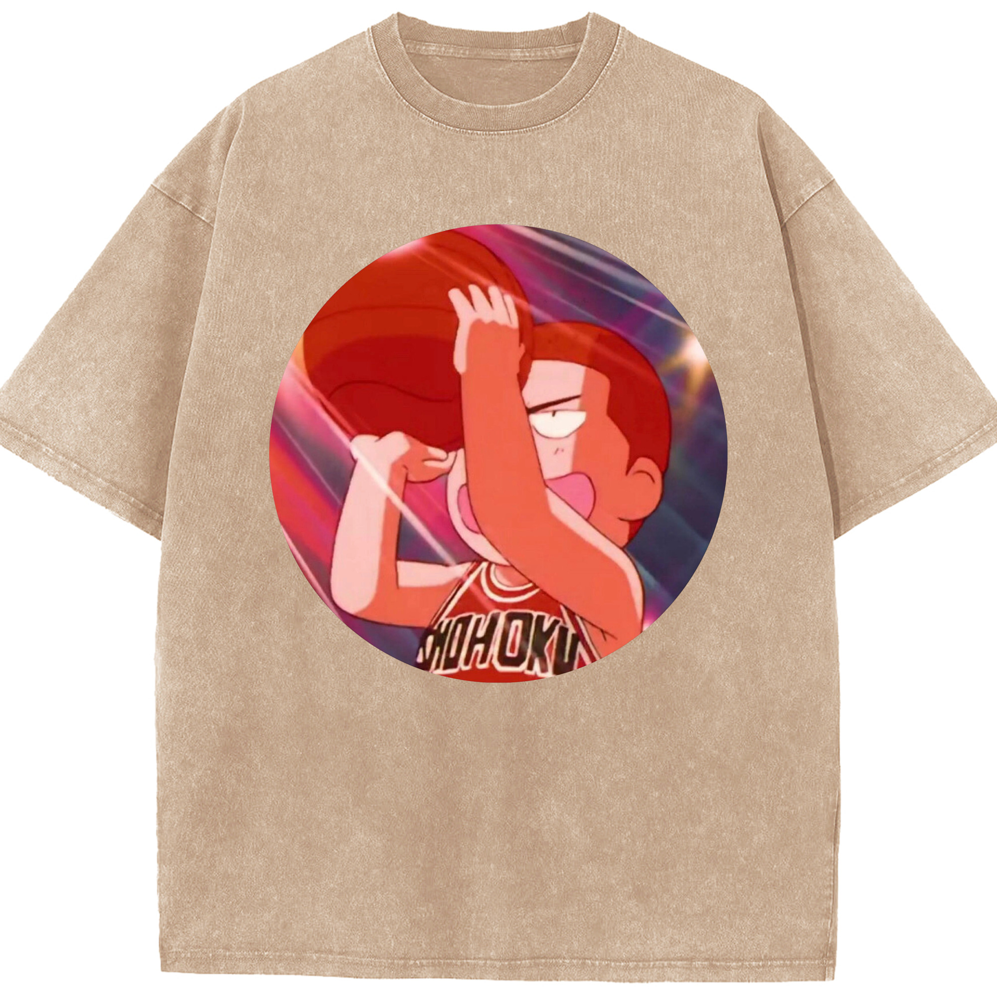 （画像用） SLAM DUNK／スラムダンク 綿100% ヴィンテージ風 半袖Tシャツ（フロントプリント）