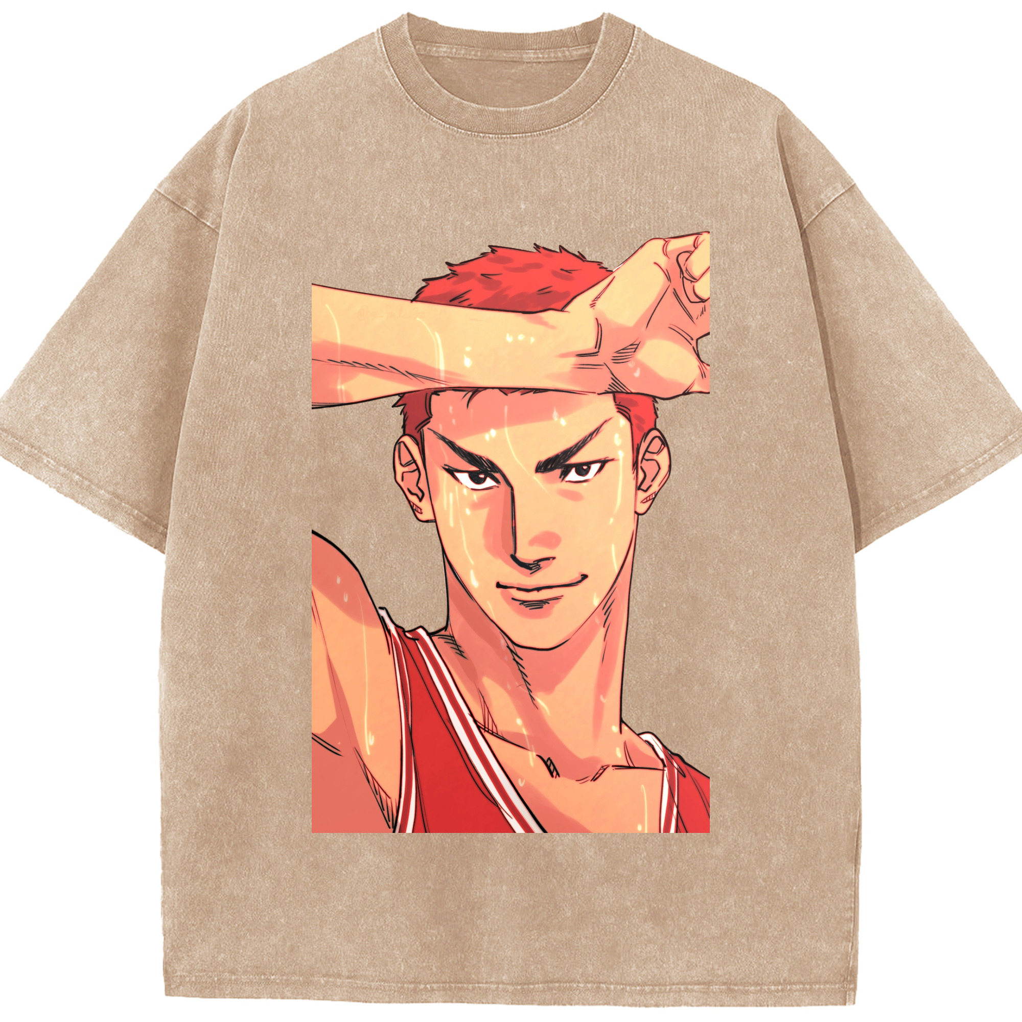 （画像用） SLAM DUNK／スラムダンク 綿100% ヴィンテージ風 半袖Tシャツ（フロントプリント）