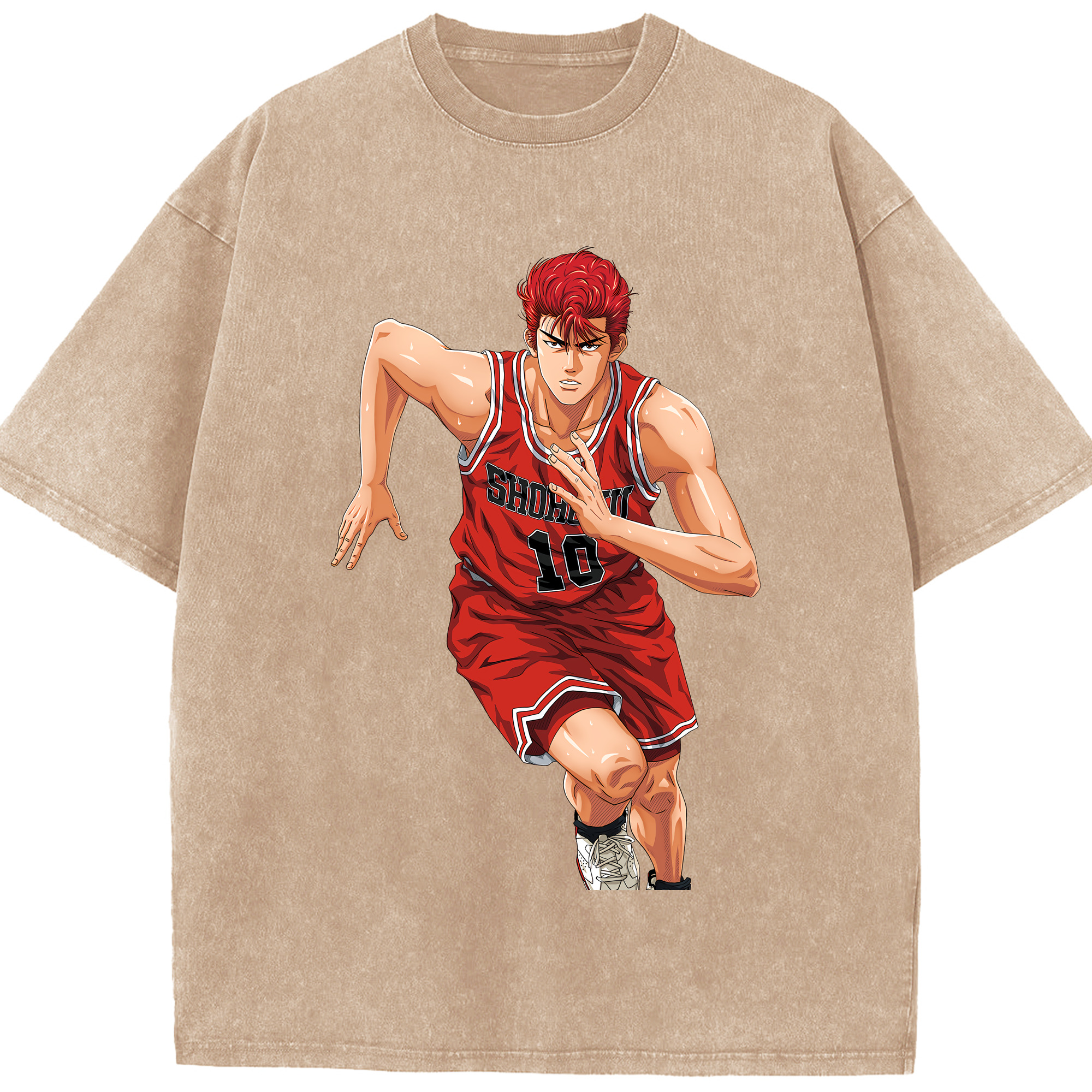 （画像用） SLAM DUNK／スラムダンク 綿100% ヴィンテージ風 半袖Tシャツ（フロントプリント）