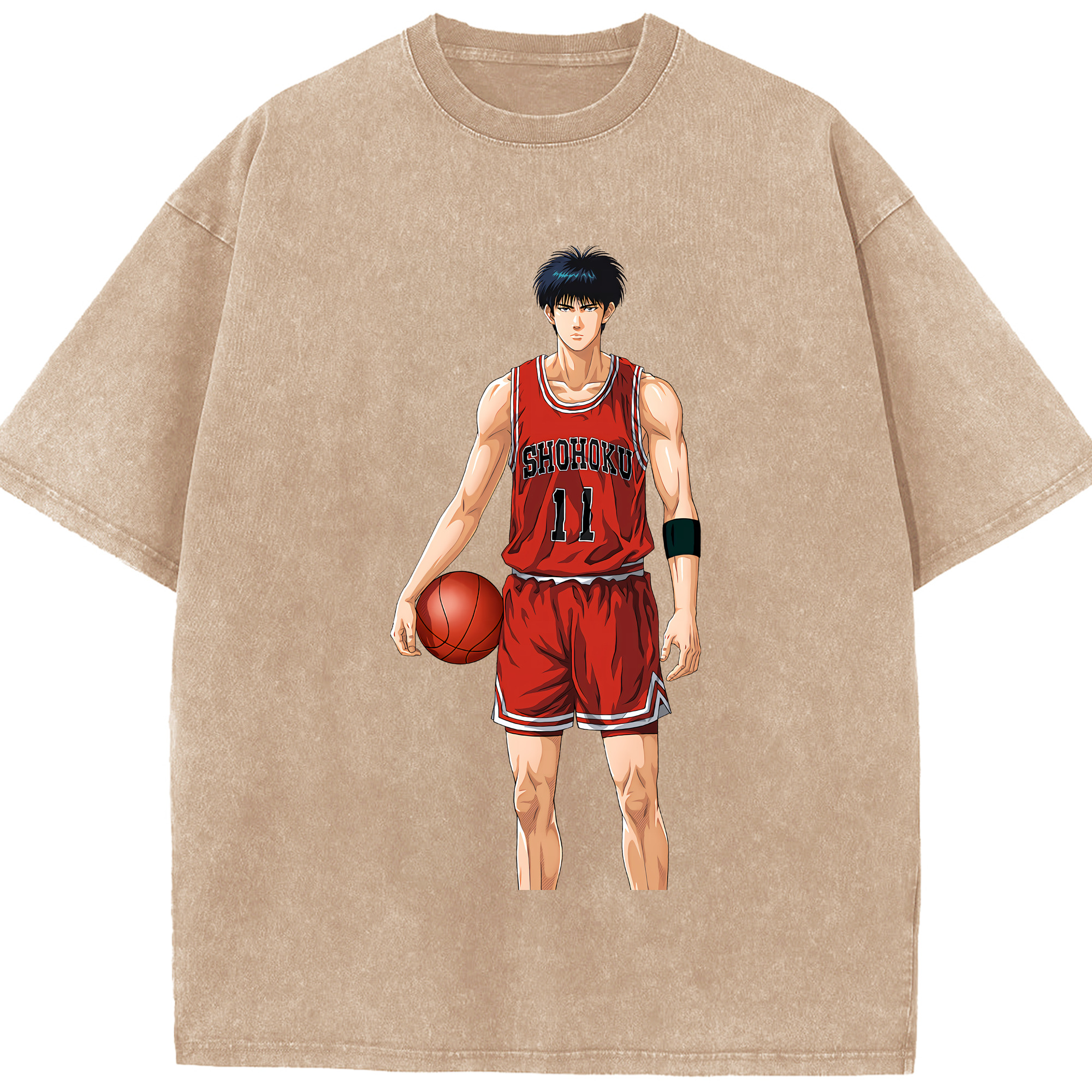 （画像用） SLAM DUNK／スラムダンク 綿100% ヴィンテージ風 半袖Tシャツ（フロントプリント）