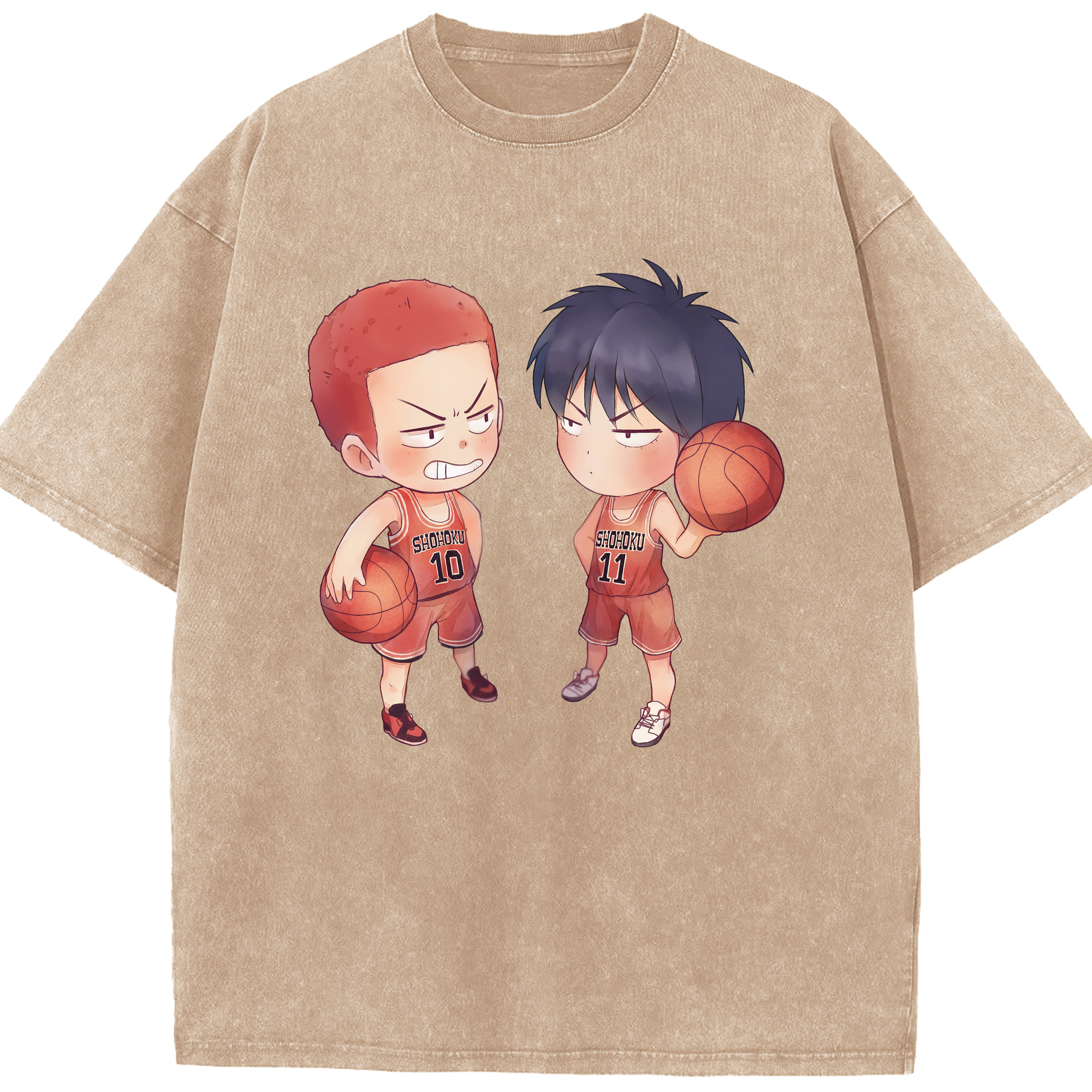 （画像用） SLAM DUNK／スラムダンク 綿100% ヴィンテージ風 半袖Tシャツ（フロントプリント）