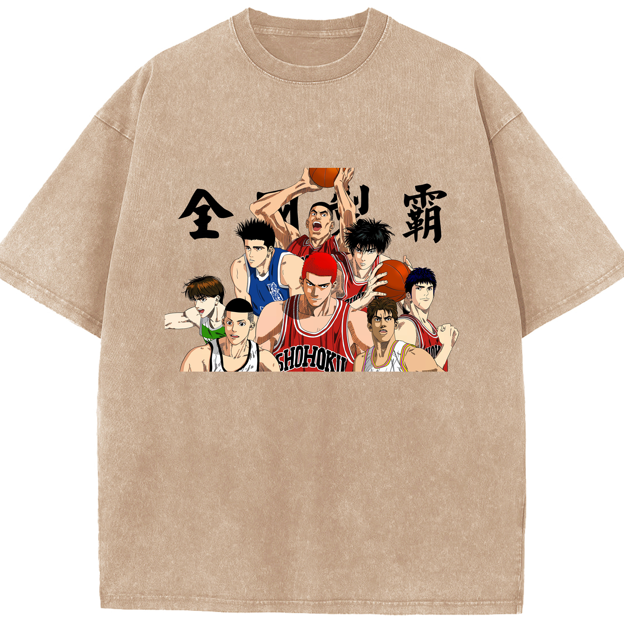 （画像用） SLAM DUNK／スラムダンク 綿100% ヴィンテージ風 半袖Tシャツ（フロントプリント）