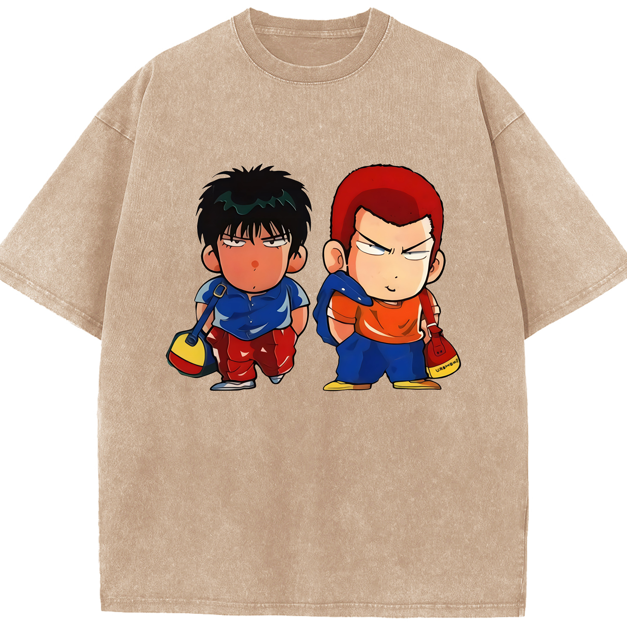 （画像用） SLAM DUNK／スラムダンク 綿100% ヴィンテージ風 半袖Tシャツ（フロントプリント）