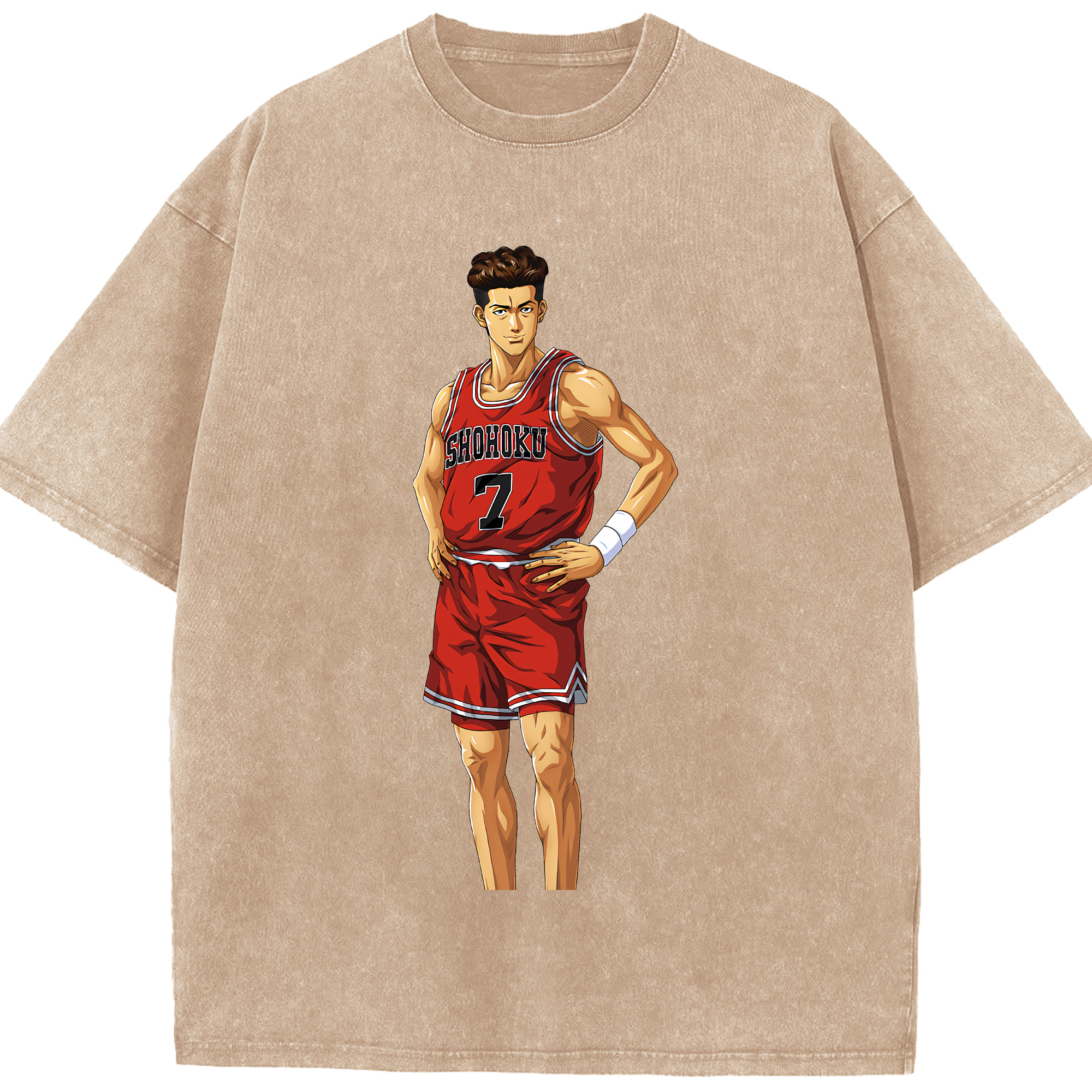 （画像用） SLAM DUNK／スラムダンク 綿100% ヴィンテージ風 半袖Tシャツ（フロントプリント）