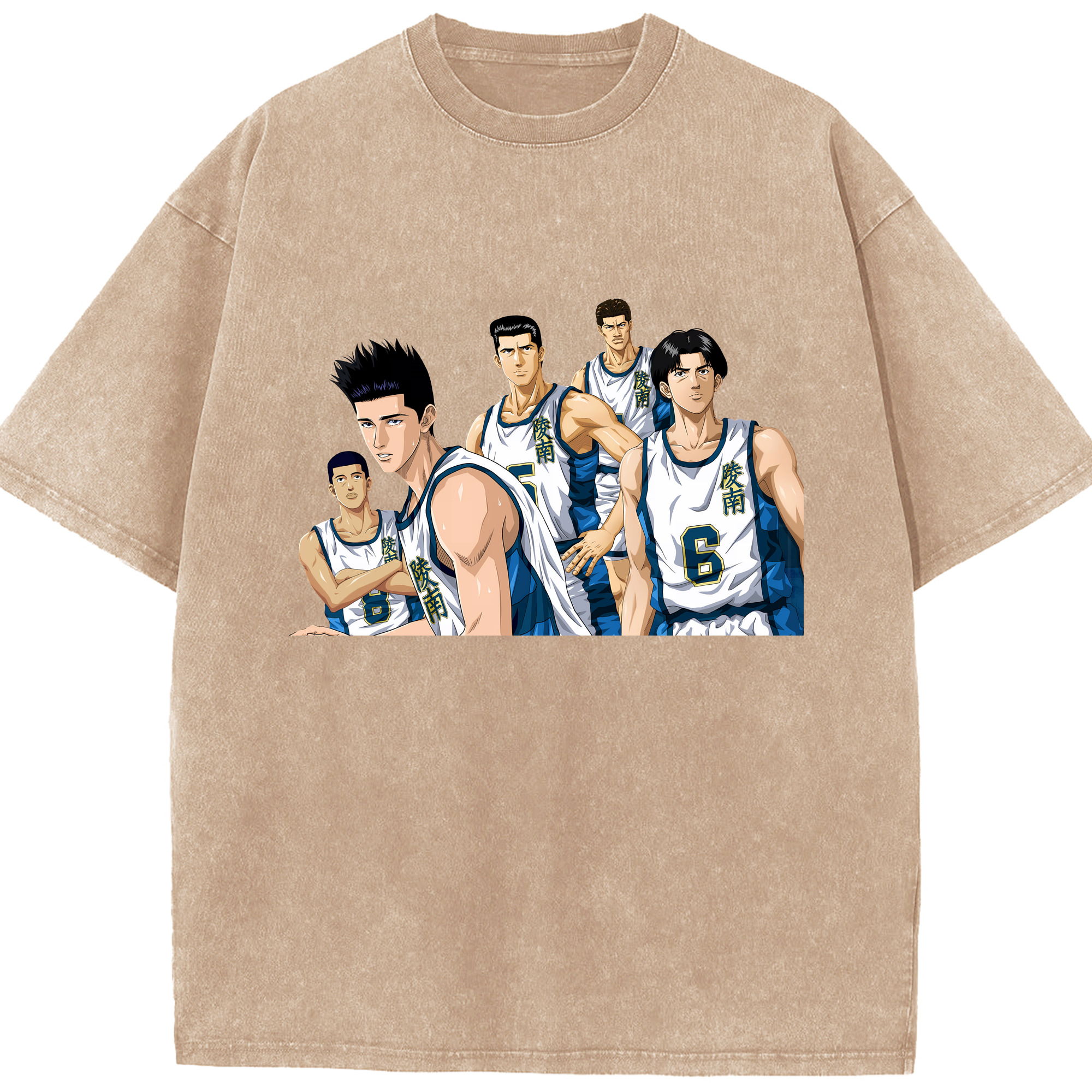 （画像用） SLAM DUNK／スラムダンク 綿100% ヴィンテージ風 半袖Tシャツ（フロントプリント）