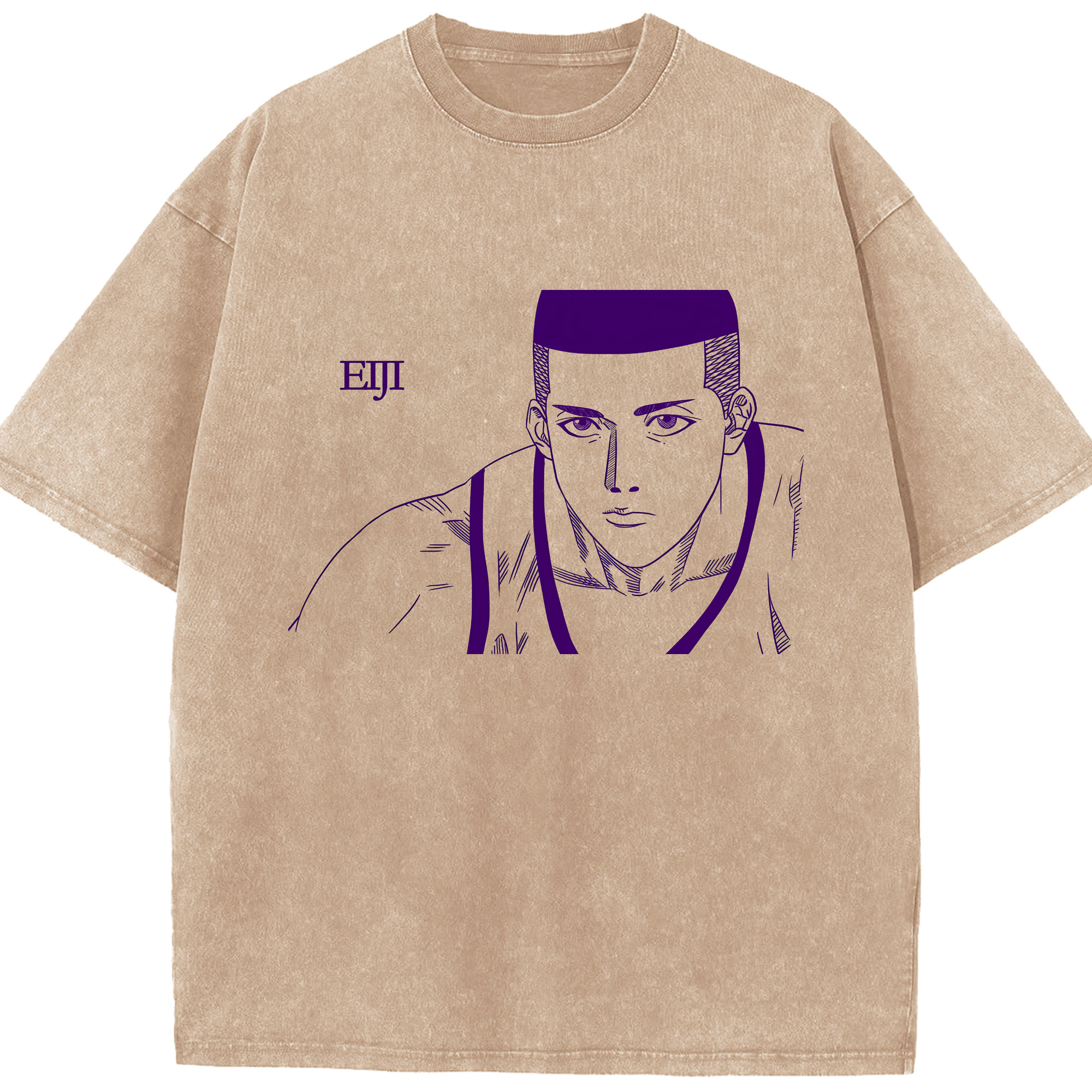（画像用） SLAM DUNK／スラムダンク 綿100% ヴィンテージ風 半袖Tシャツ（フロントプリント）
