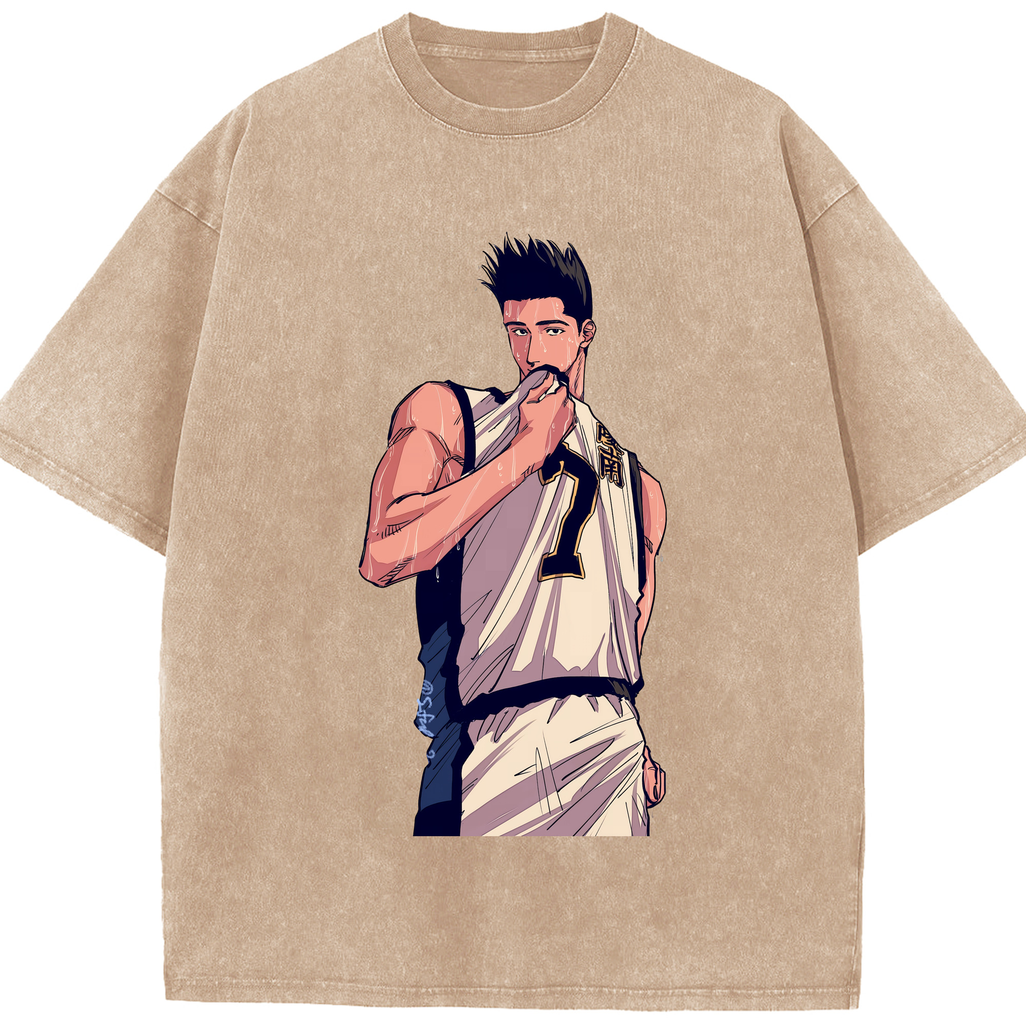 （画像用） SLAM DUNK／スラムダンク 綿100% ヴィンテージ風 半袖Tシャツ（フロントプリント）