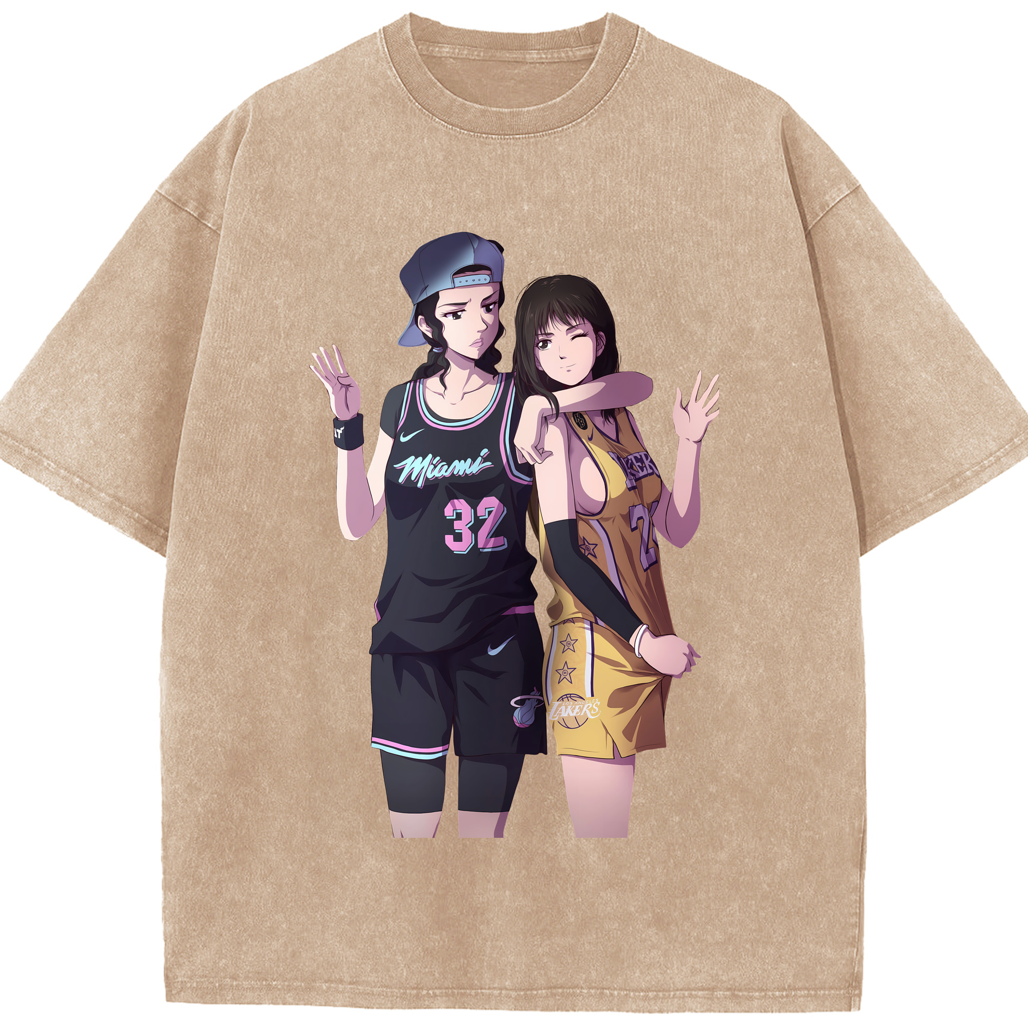 （画像用） SLAM DUNK／スラムダンク 綿100% ヴィンテージ風 半袖Tシャツ（フロントプリント）