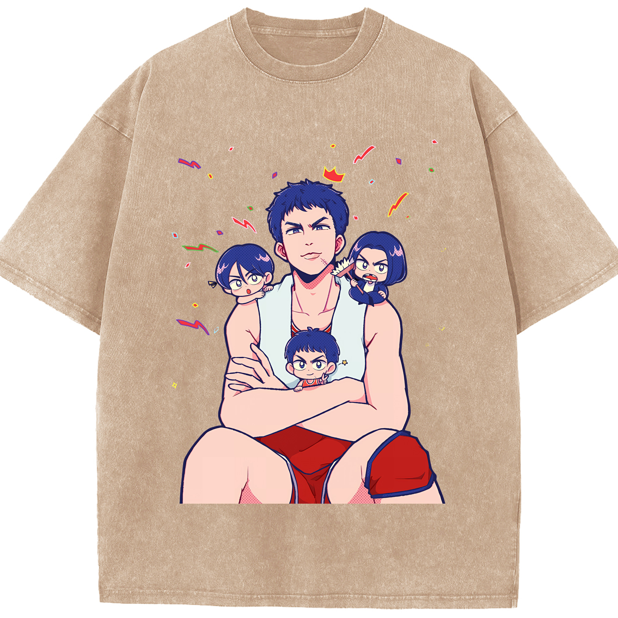 （画像用） SLAM DUNK／スラムダンク 綿100% ヴィンテージ風 半袖Tシャツ（フロントプリント）