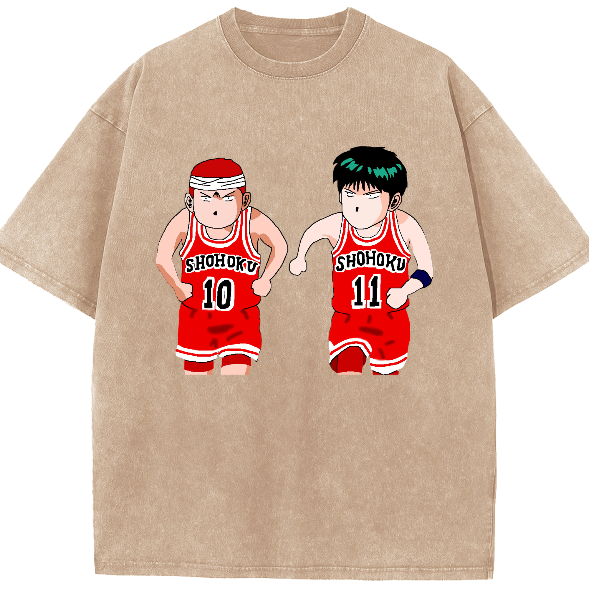 （画像用） SLAM DUNK／スラムダンク 綿100% ヴィンテージ風 半袖Tシャツ（フロントプリント）