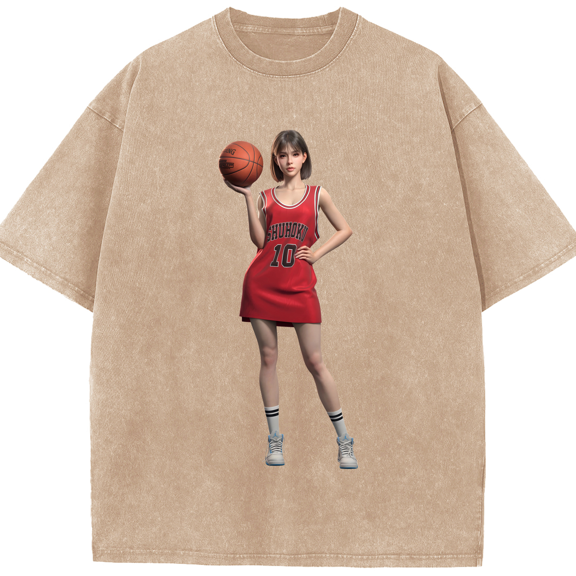 （画像用） SLAM DUNK／スラムダンク 綿100% ヴィンテージ風 半袖Tシャツ（フロントプリント）