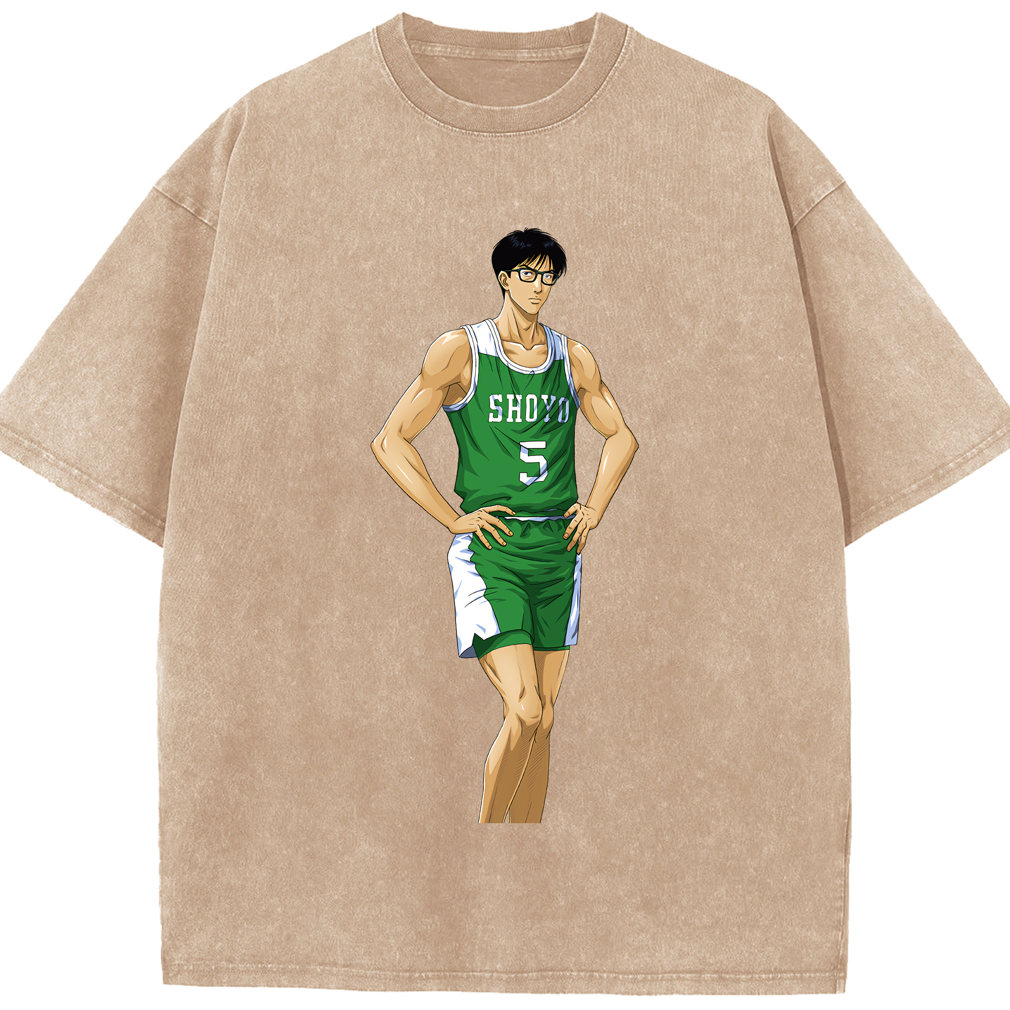 （画像用） SLAM DUNK／スラムダンク 綿100% ヴィンテージ風 半袖Tシャツ（フロントプリント）