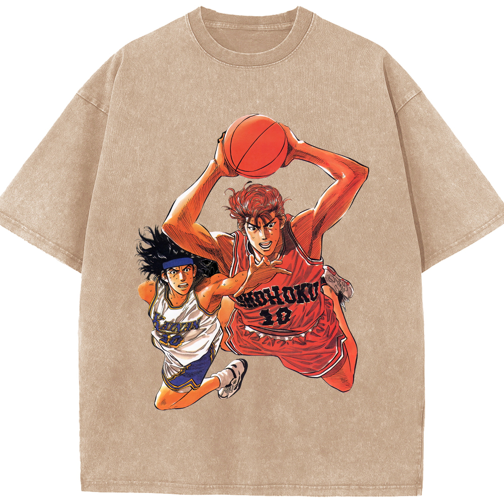 （画像用） SLAM DUNK／スラムダンク 綿100% ヴィンテージ風 半袖Tシャツ（フロントプリント）