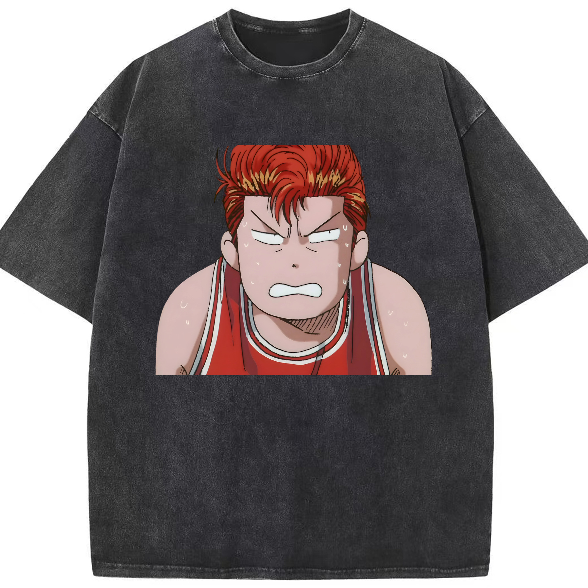 （画像用） SLAM DUNK／スラムダンク 綿100% ヴィンテージ風 半袖Tシャツ（フロントプリント）