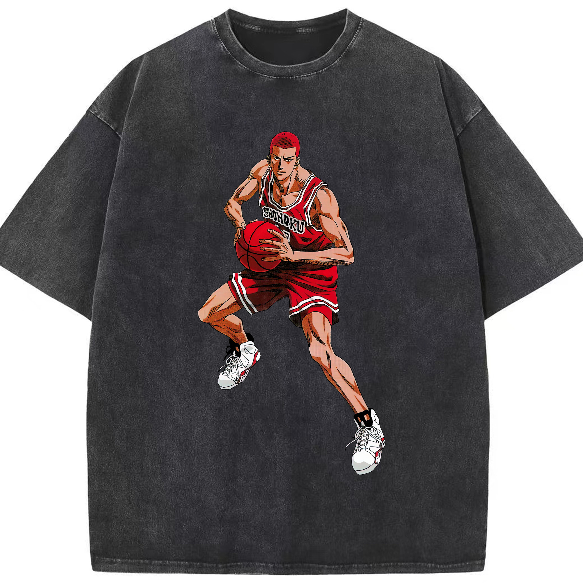 （画像用） SLAM DUNK／スラムダンク 綿100% ヴィンテージ風 半袖Tシャツ（フロントプリント）