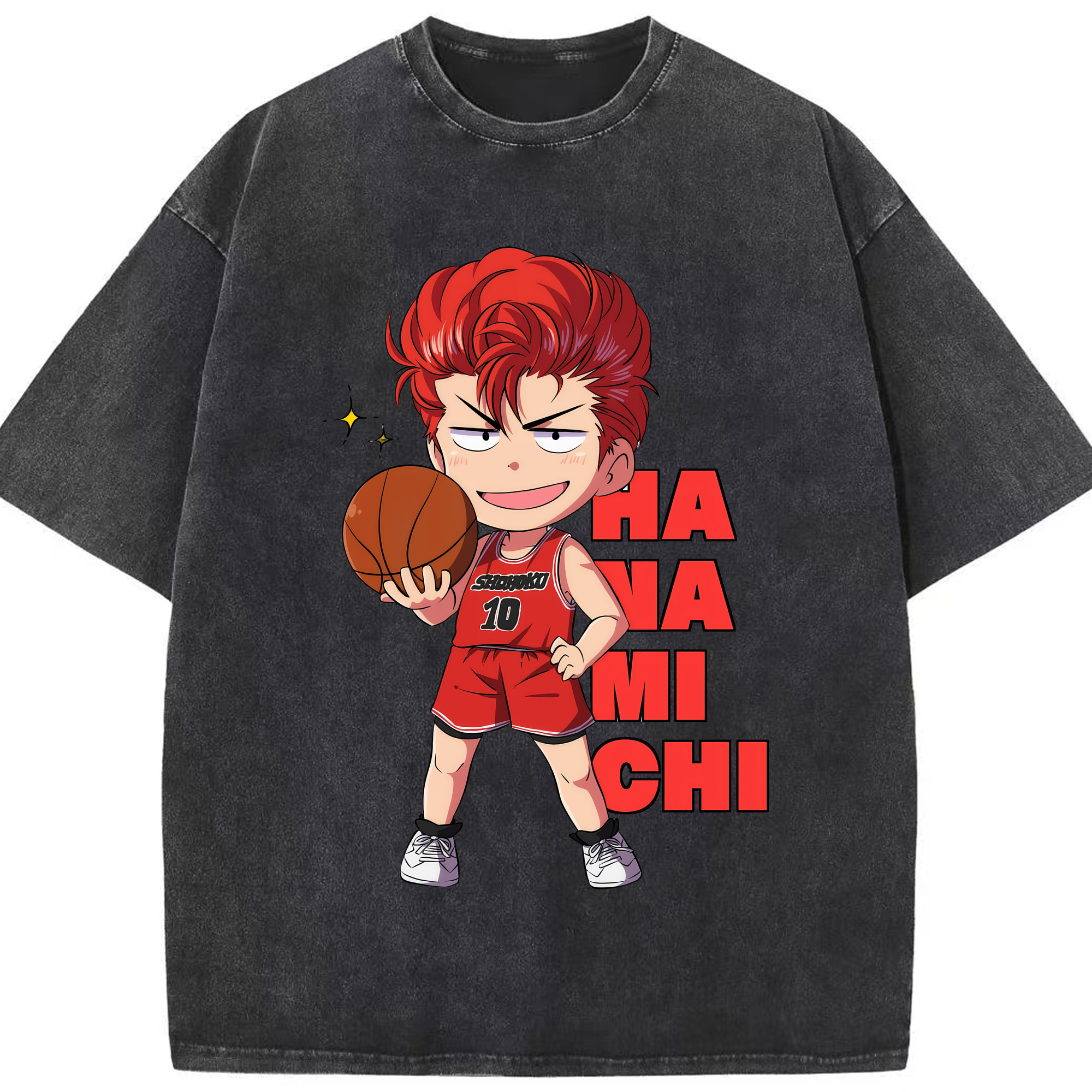 （画像用） SLAM DUNK／スラムダンク 綿100% ヴィンテージ風 半袖Tシャツ（フロントプリント）