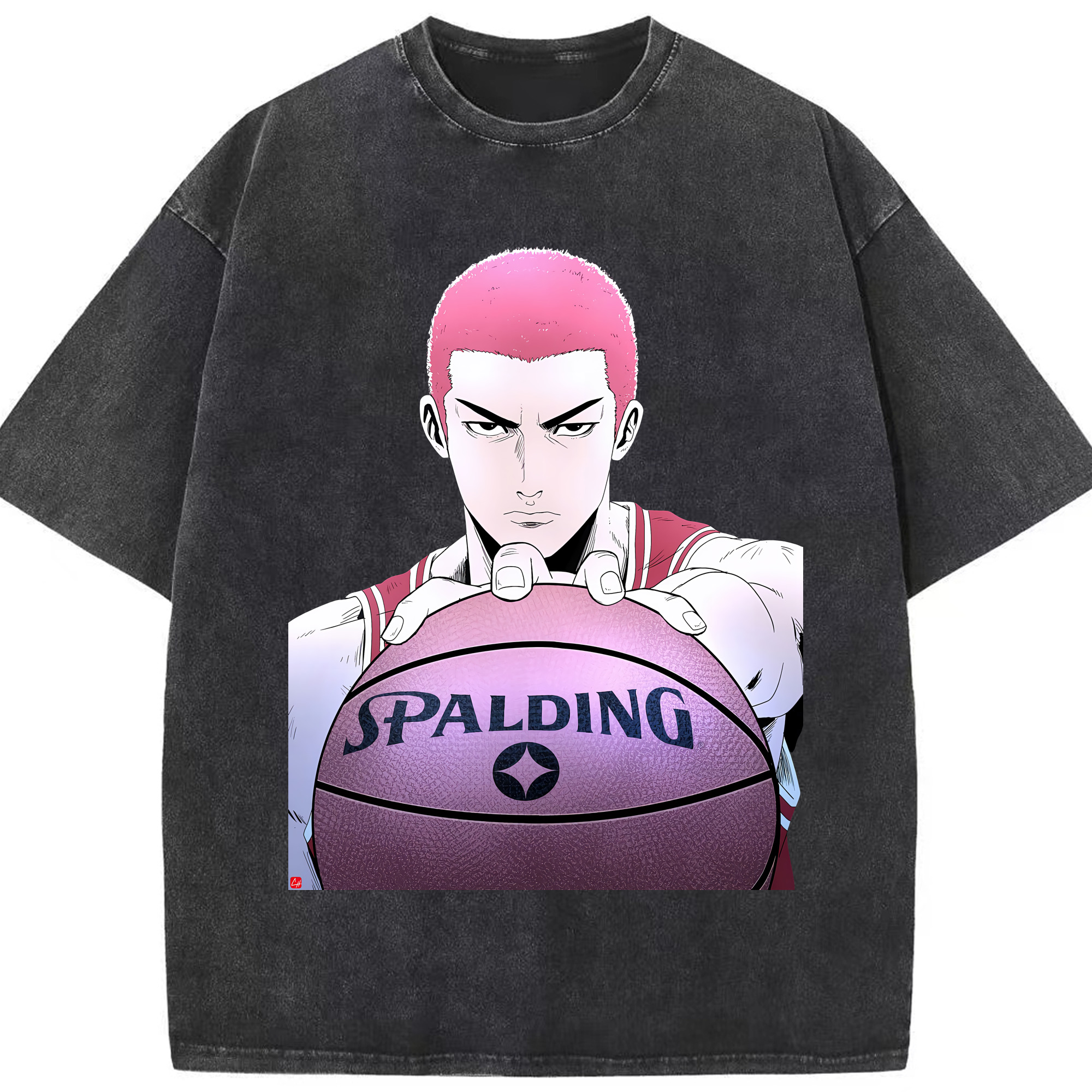 （画像用） SLAM DUNK／スラムダンク 綿100% ヴィンテージ風 半袖Tシャツ（フロントプリント）