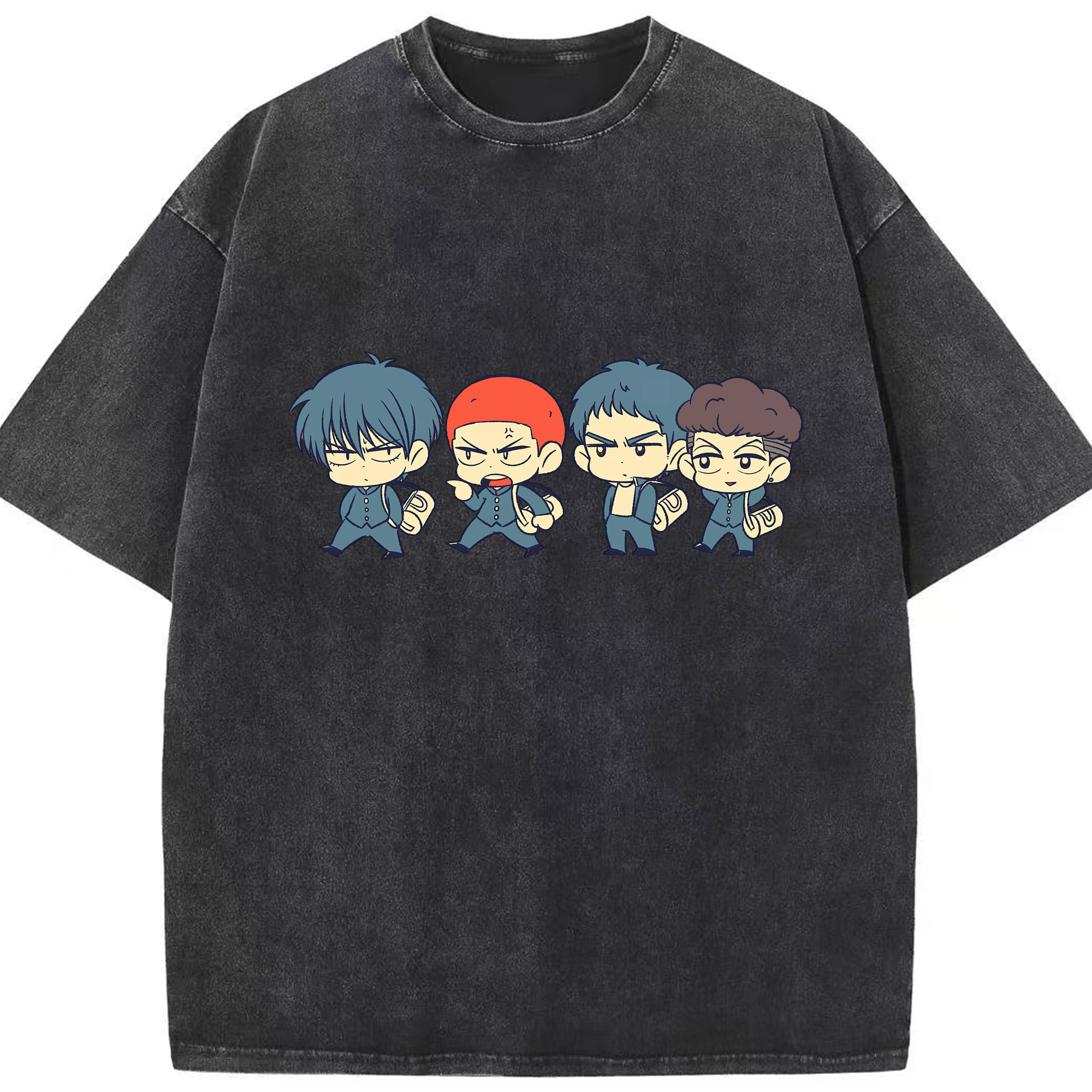 （画像用） SLAM DUNK／スラムダンク 綿100% ヴィンテージ風 半袖Tシャツ（フロントプリント）