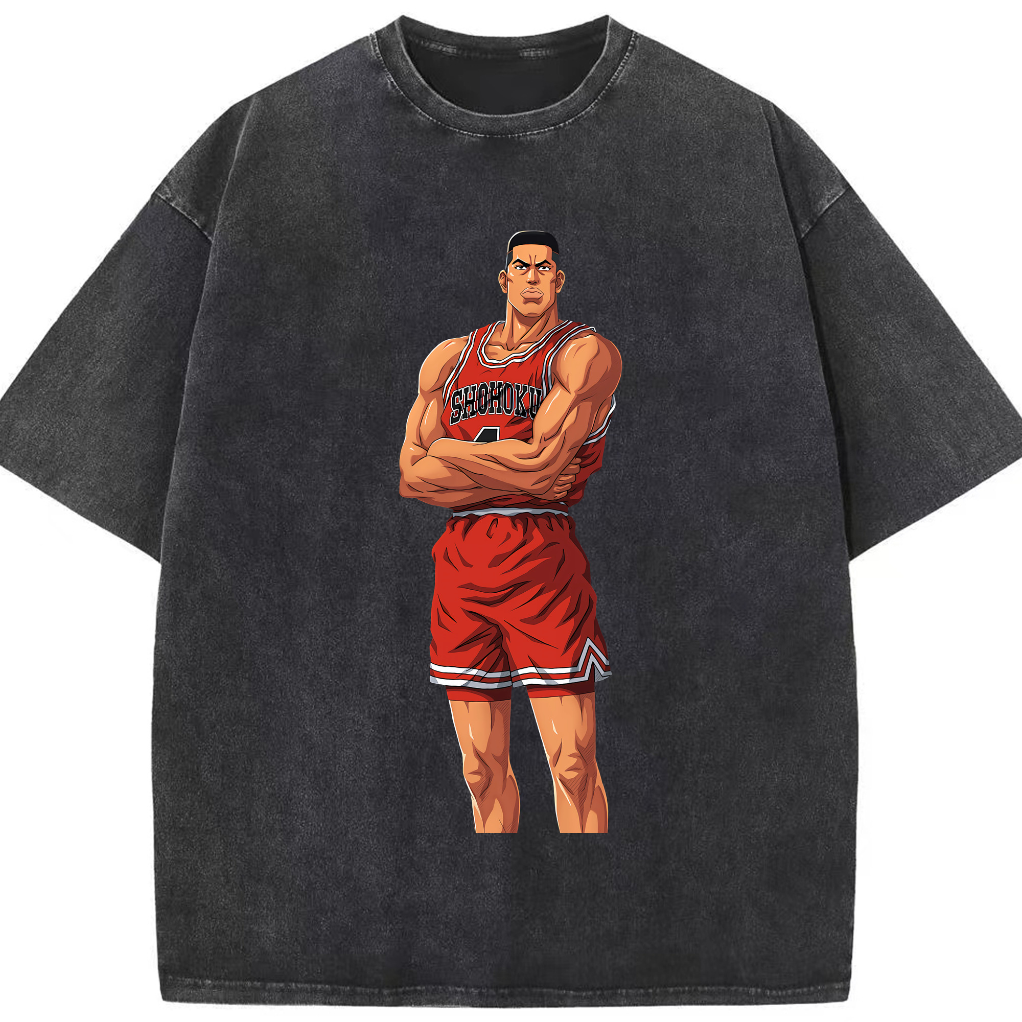 （画像用） SLAM DUNK／スラムダンク 綿100% ヴィンテージ風 半袖Tシャツ（フロントプリント）