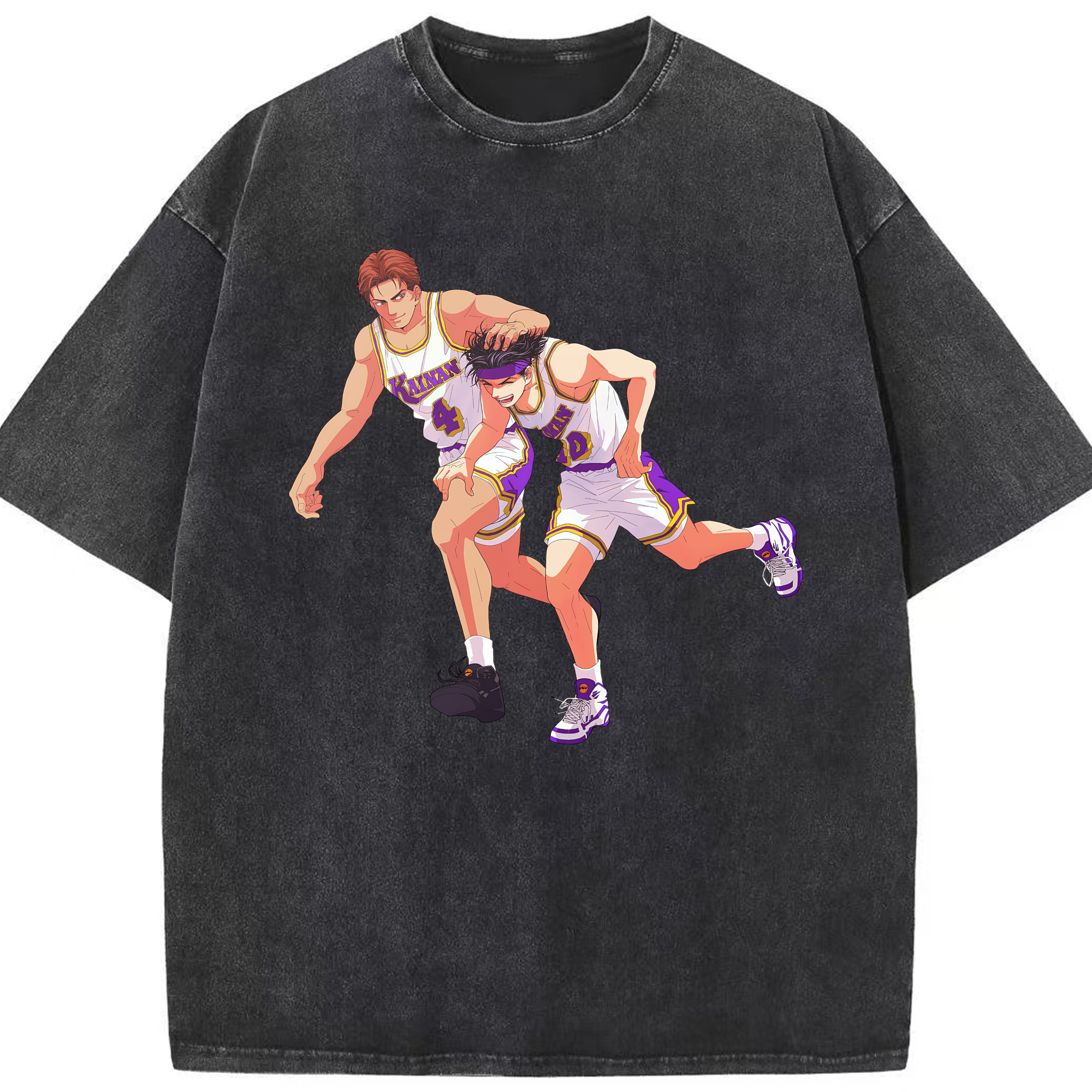 （画像用） SLAM DUNK／スラムダンク 綿100% ヴィンテージ風 半袖Tシャツ（フロントプリント）