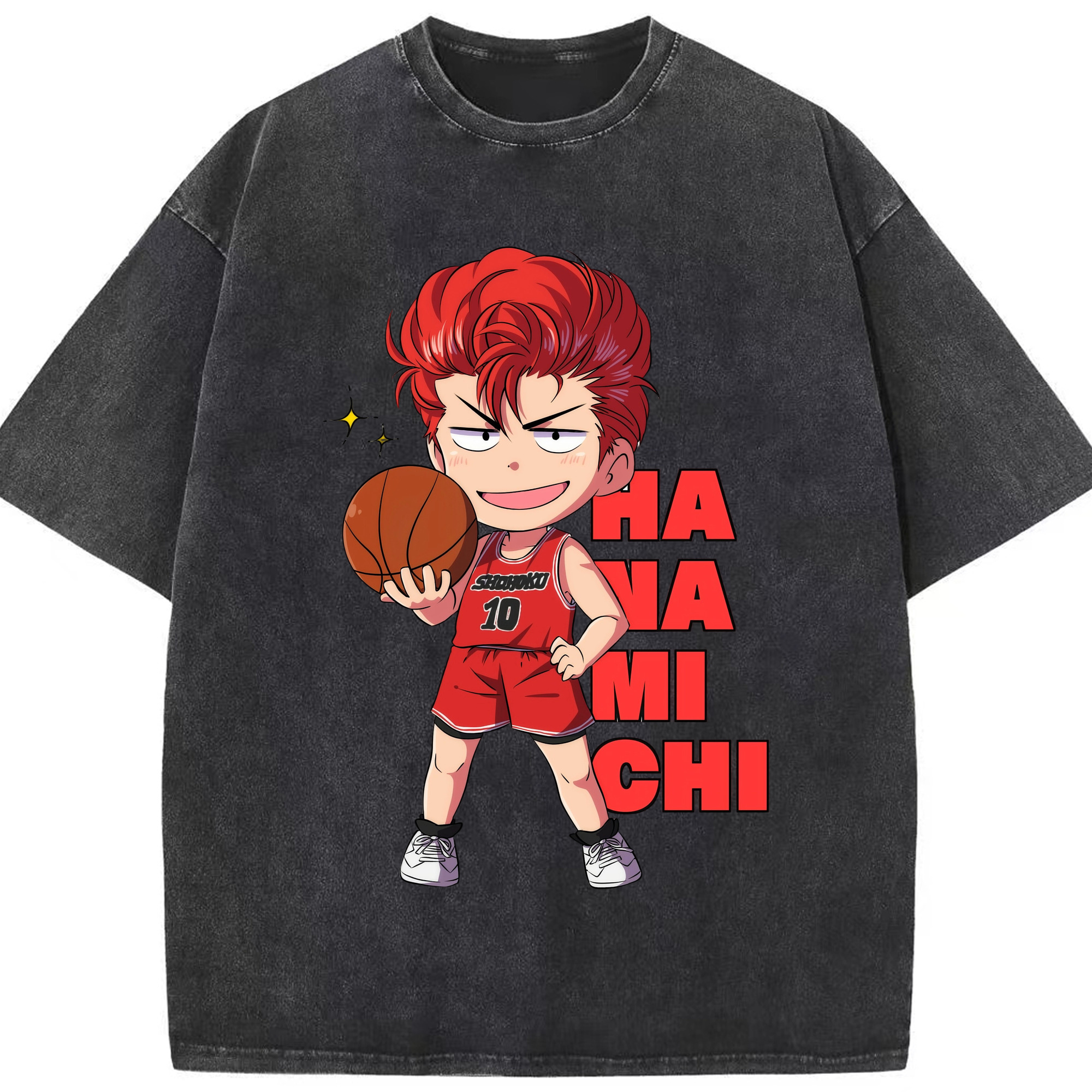 （画像用） SLAM DUNK／スラムダンク 綿100% ヴィンテージ風 半袖Tシャツ（フロントプリント）
