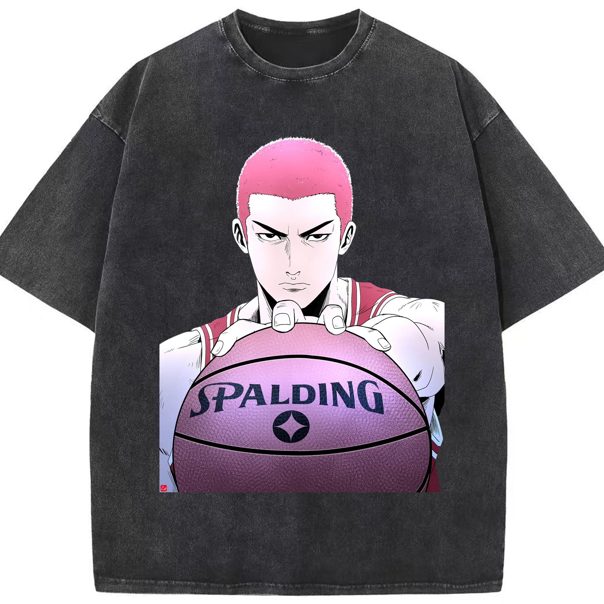 （画像用） SLAM DUNK／スラムダンク 綿100% ヴィンテージ風 半袖Tシャツ（フロントプリント）